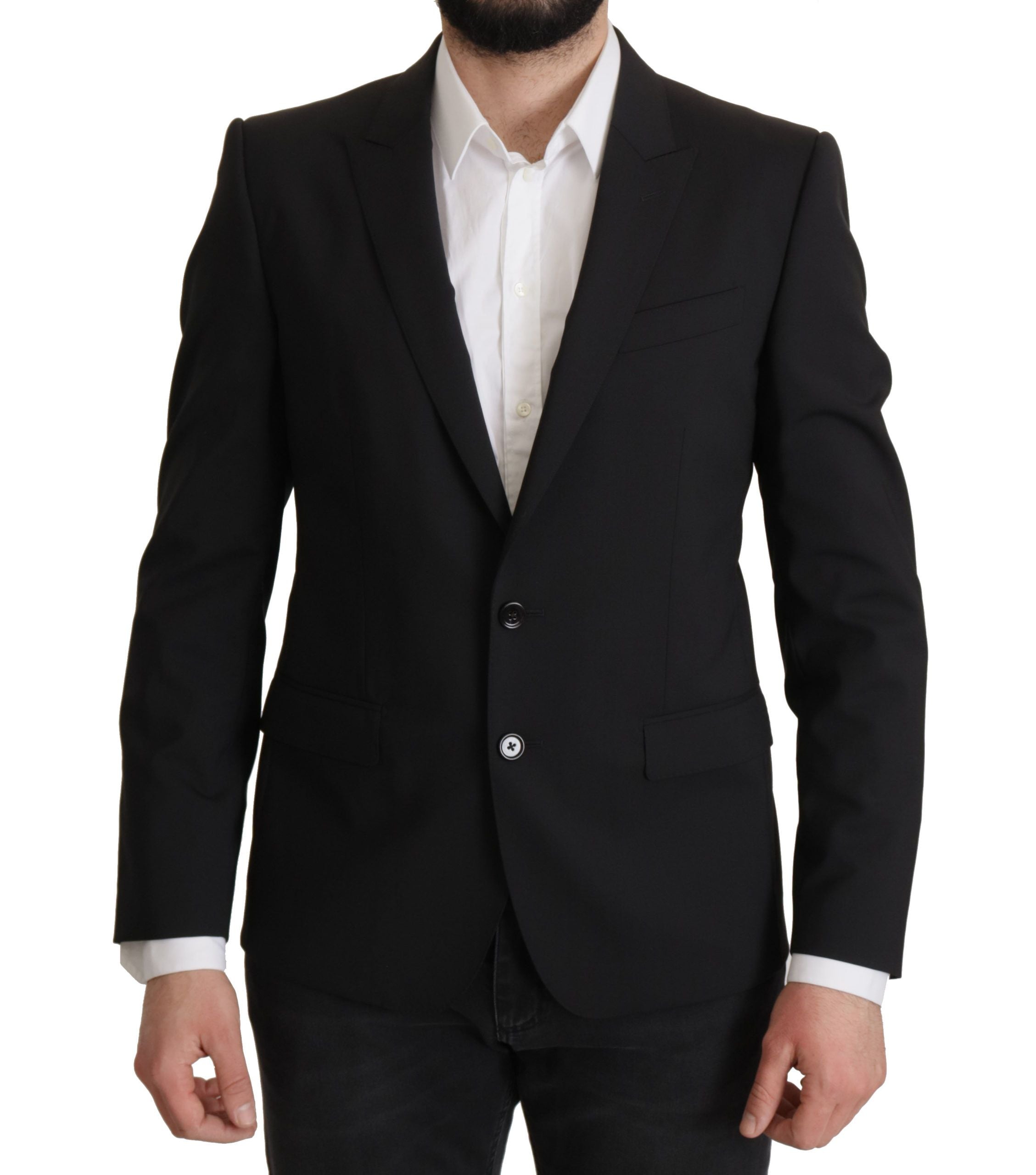 Dolce &amp; Gabbana Veste blazer noire élégante coupe slim