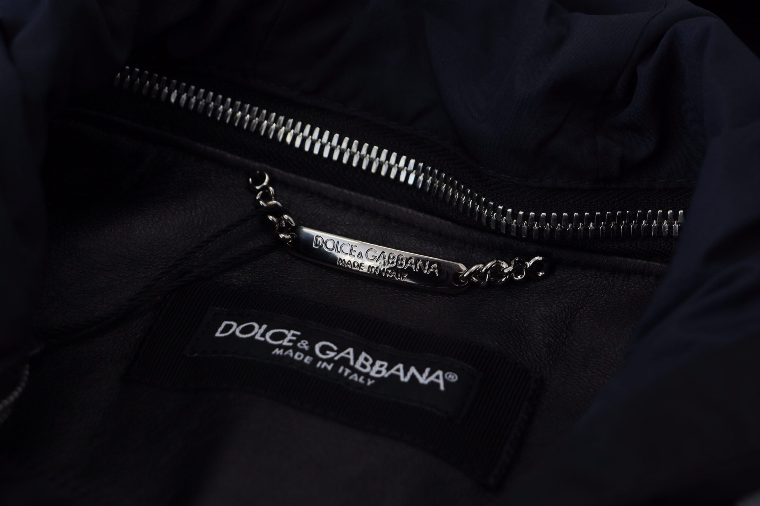 Dolce &amp; Gabbana Blouson aviateur noir élégant