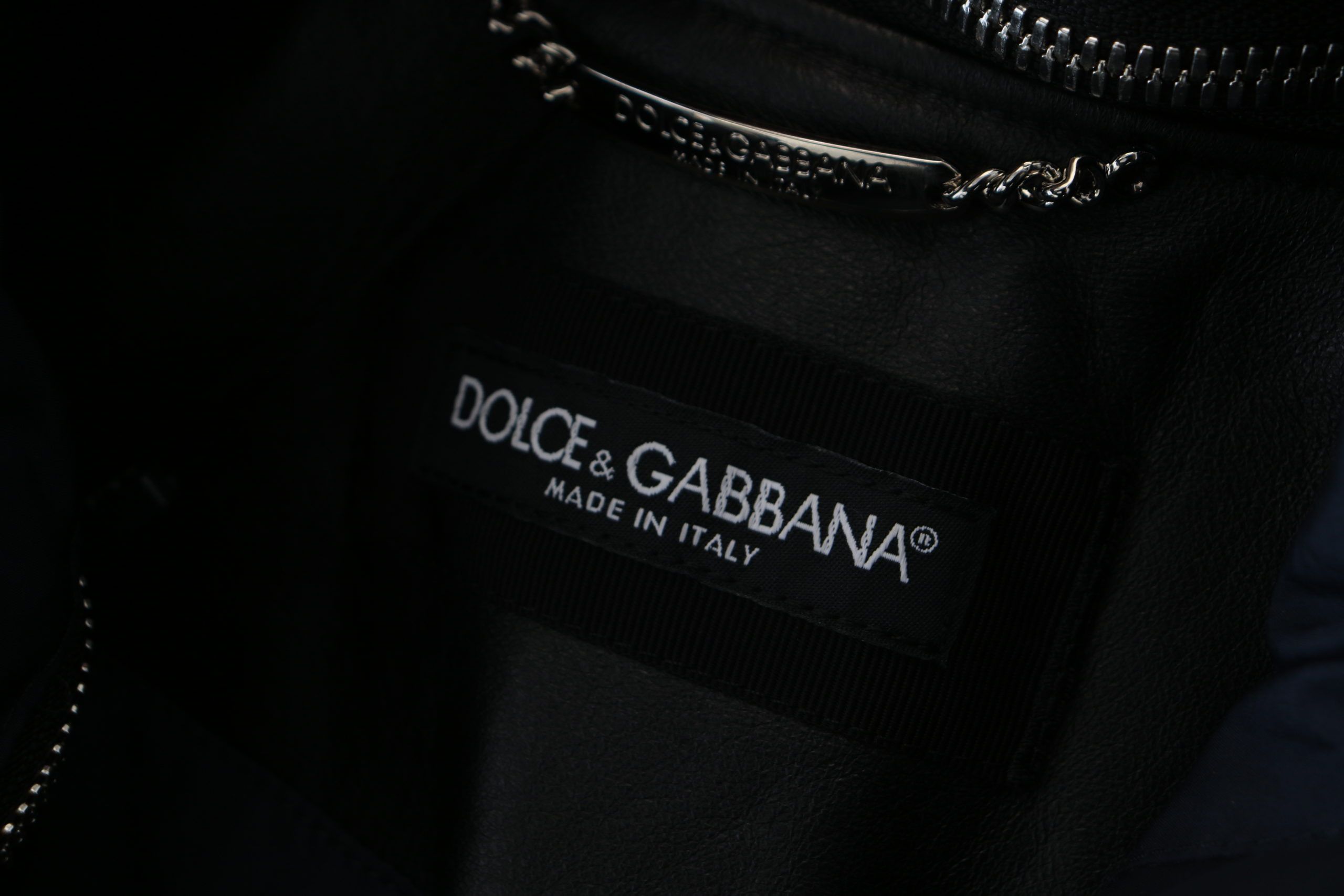 Dolce &amp; Gabbana Blouson aviateur noir élégant