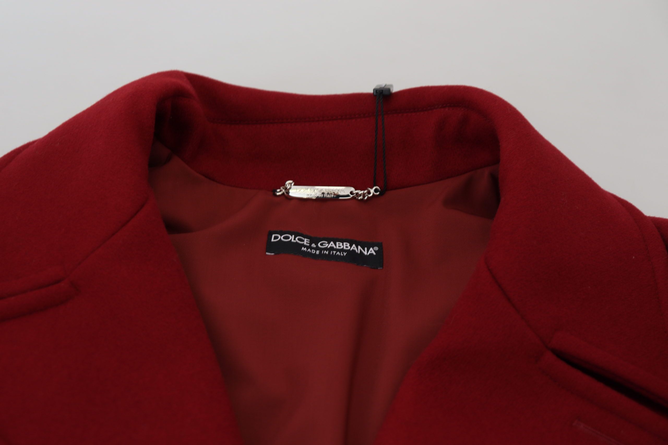 Dolce &amp; Gabbana Veste élégante en laine à double boutonnage rouge