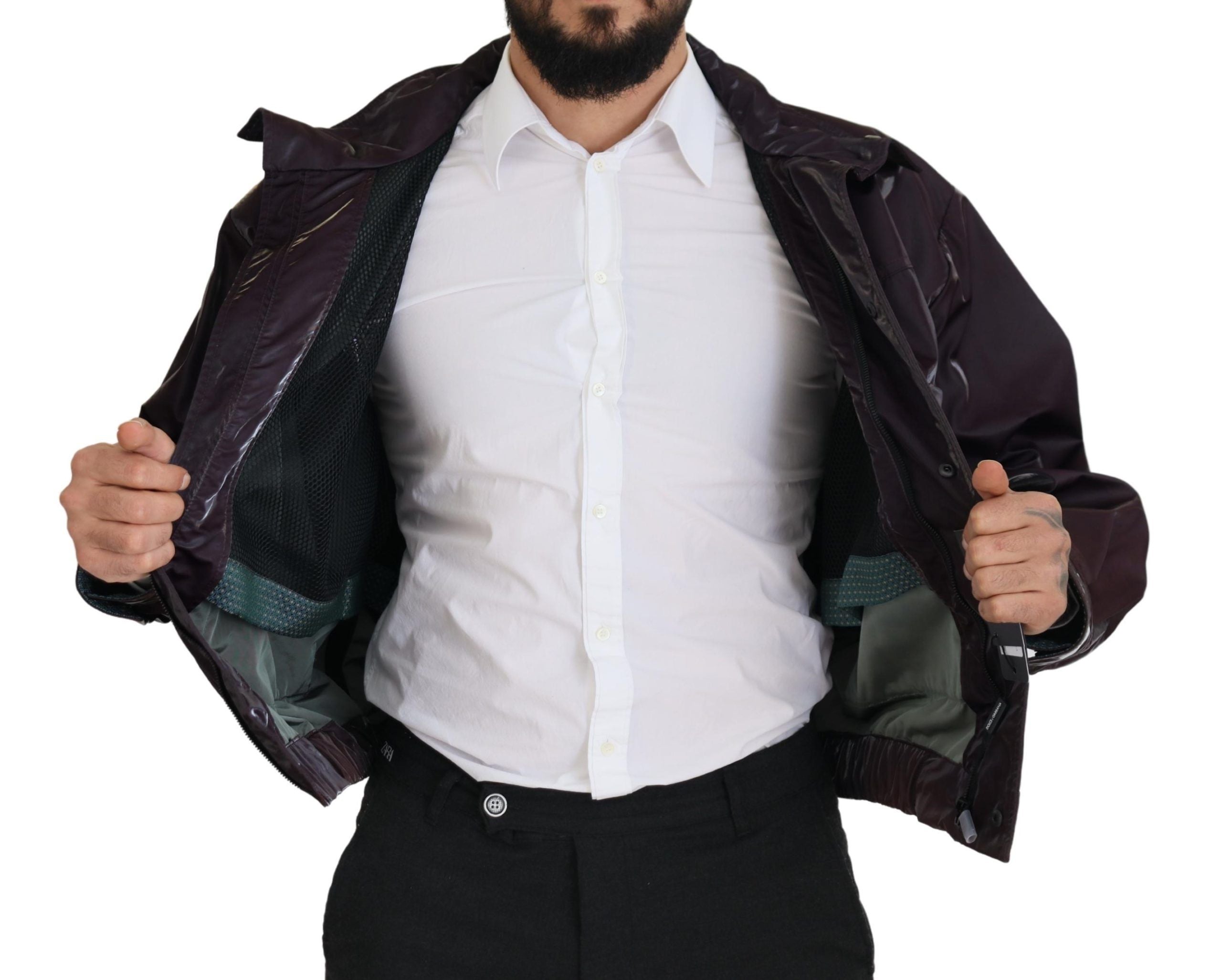 Dolce &amp; Gabbana Veste de motard violette élégante