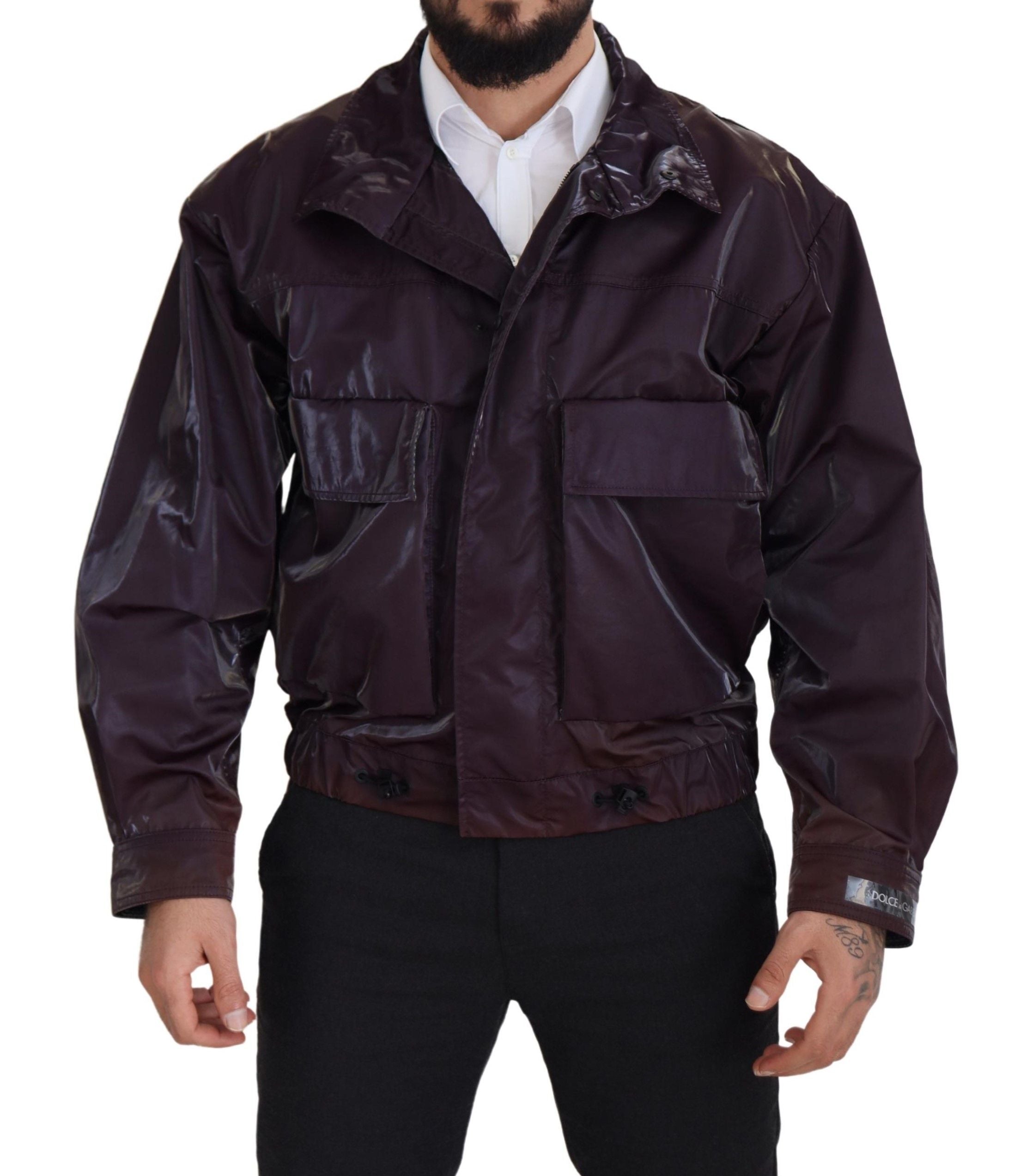 Dolce &amp; Gabbana Veste de motard violette élégante