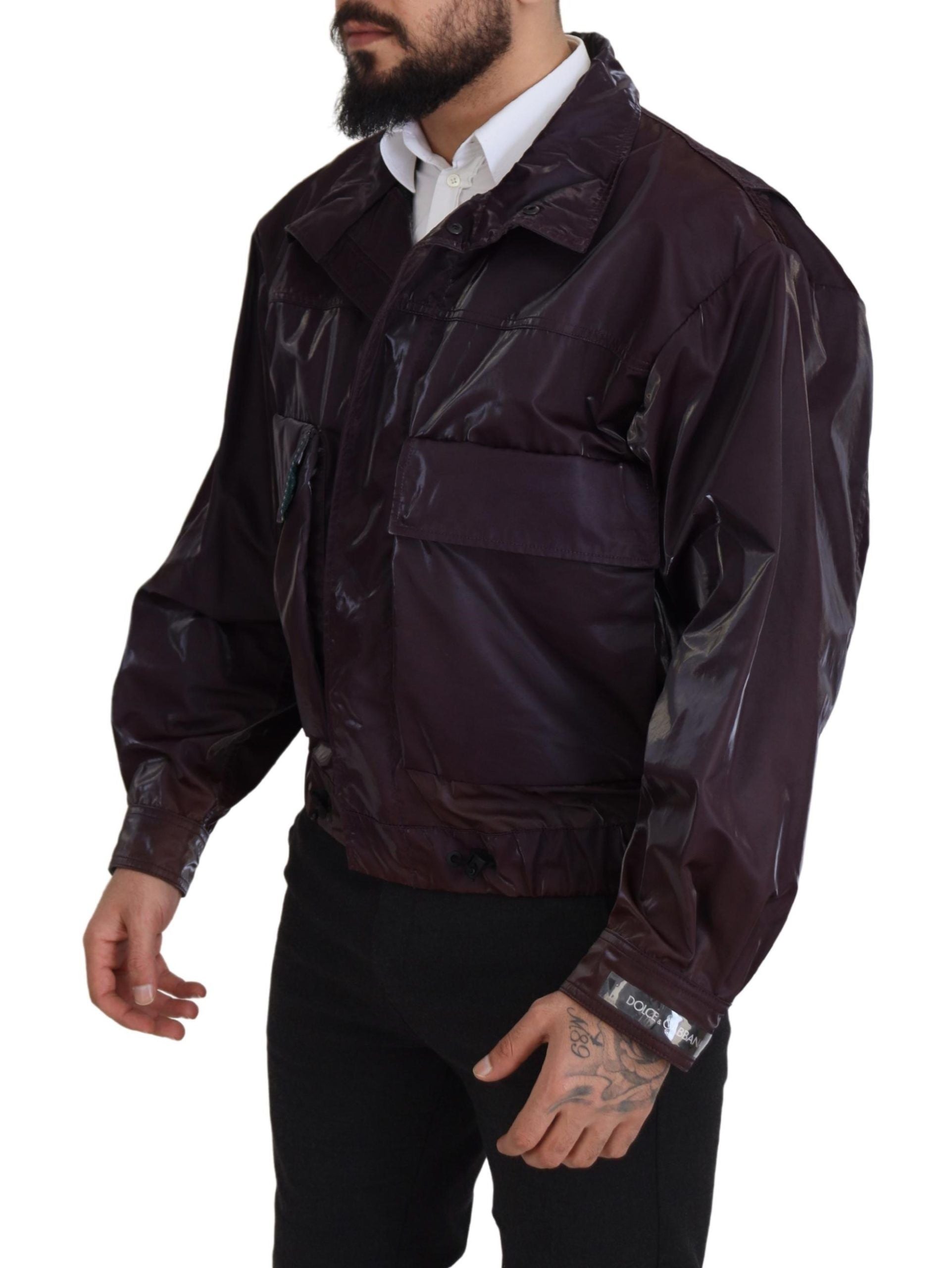 Dolce &amp; Gabbana Veste de motard violette élégante