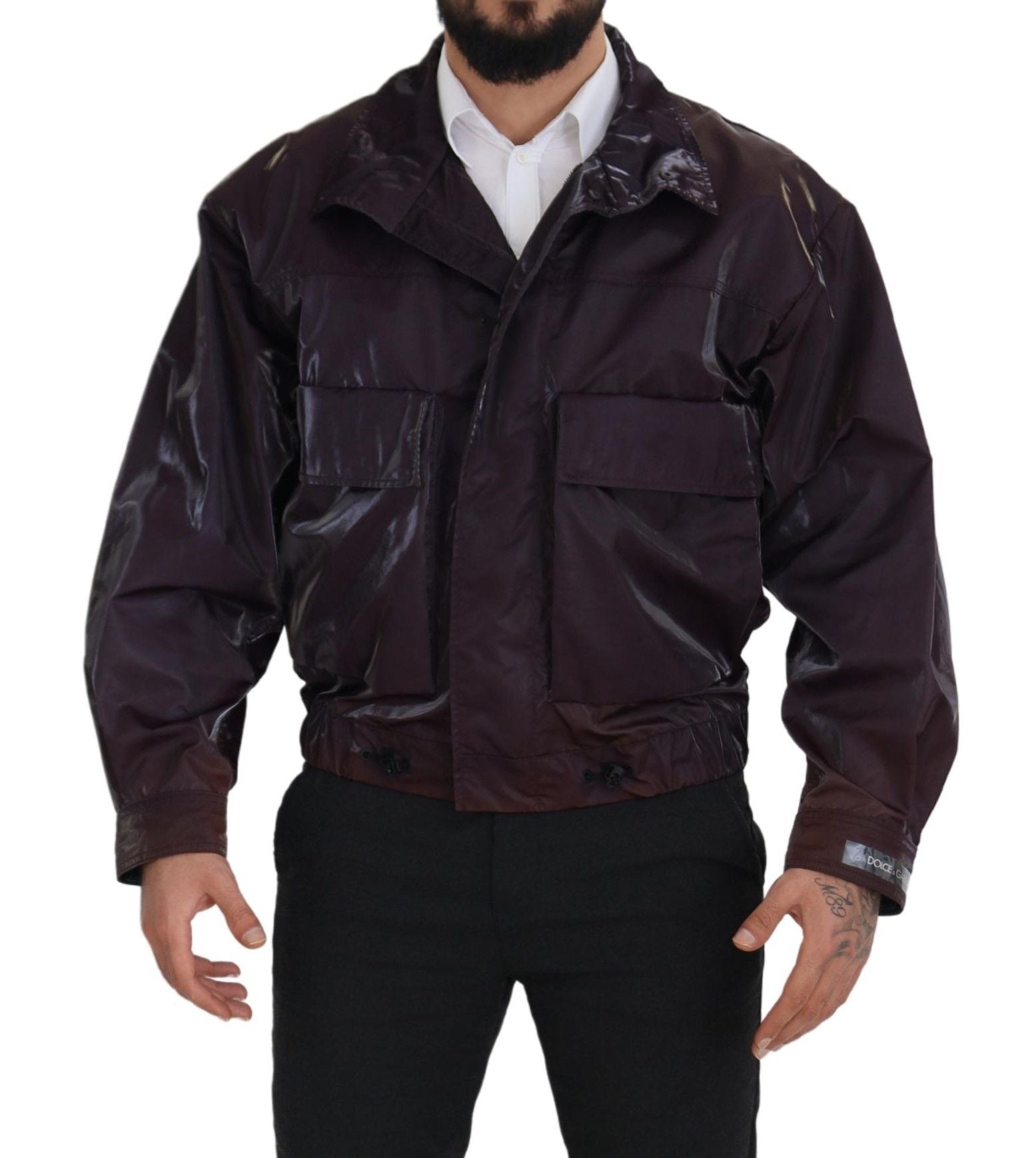 Dolce &amp; Gabbana Veste de motard violette élégante