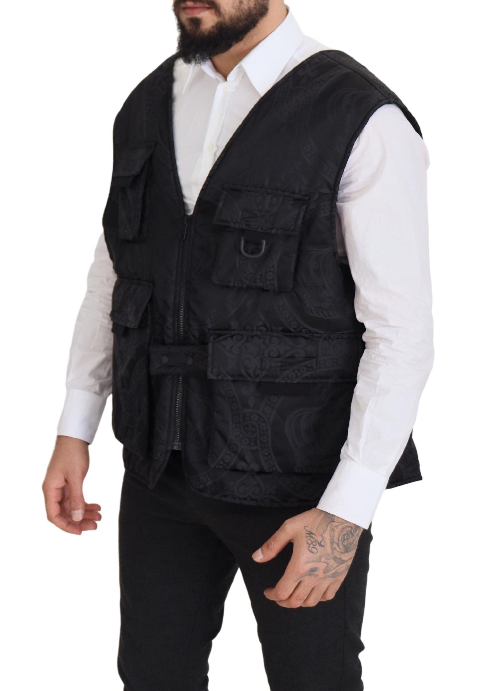 Dolce &amp; Gabbana Veste gilet sans manches élégante en noir