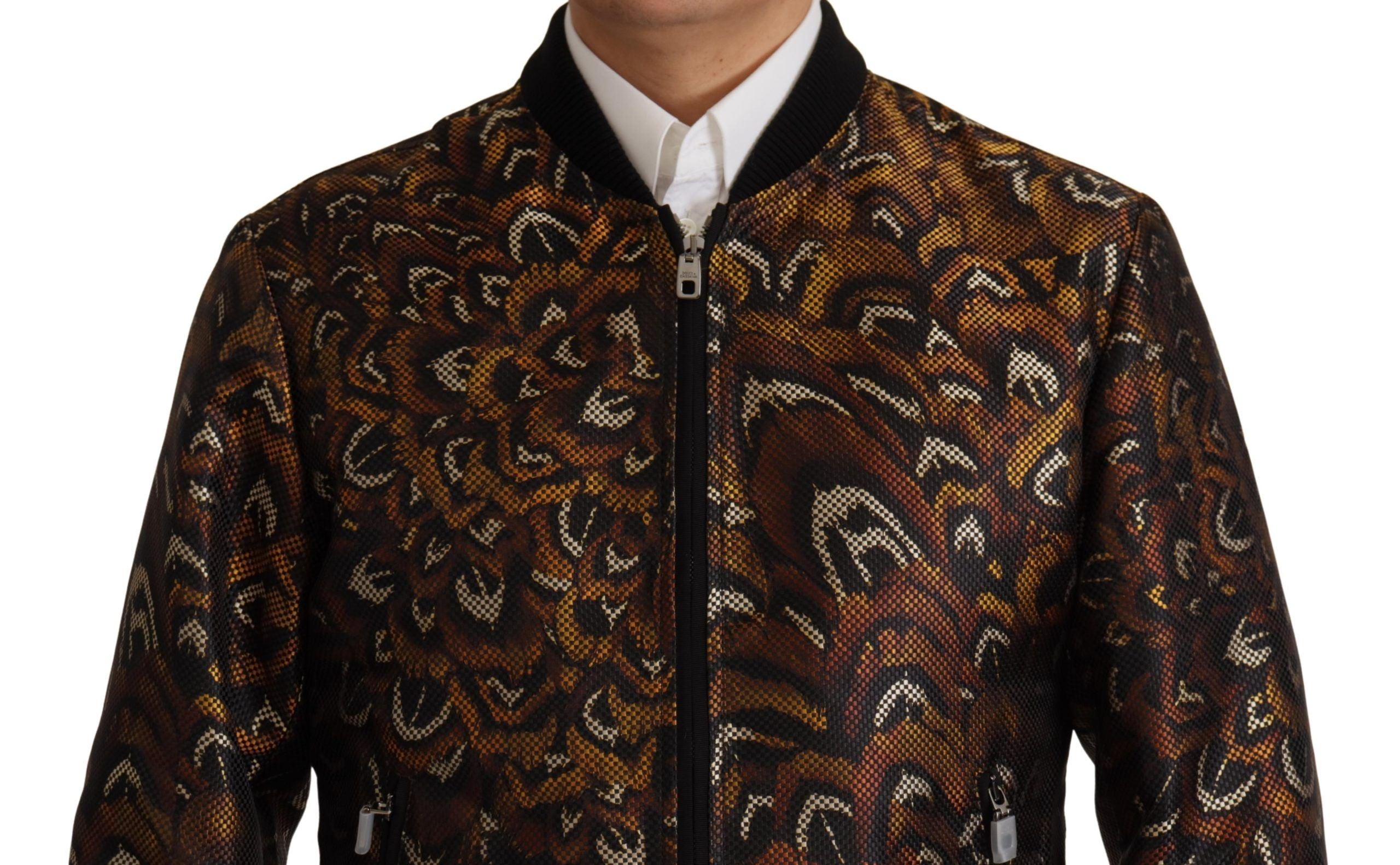 Dolce &amp; Gabbana Veste blouson marron élégante