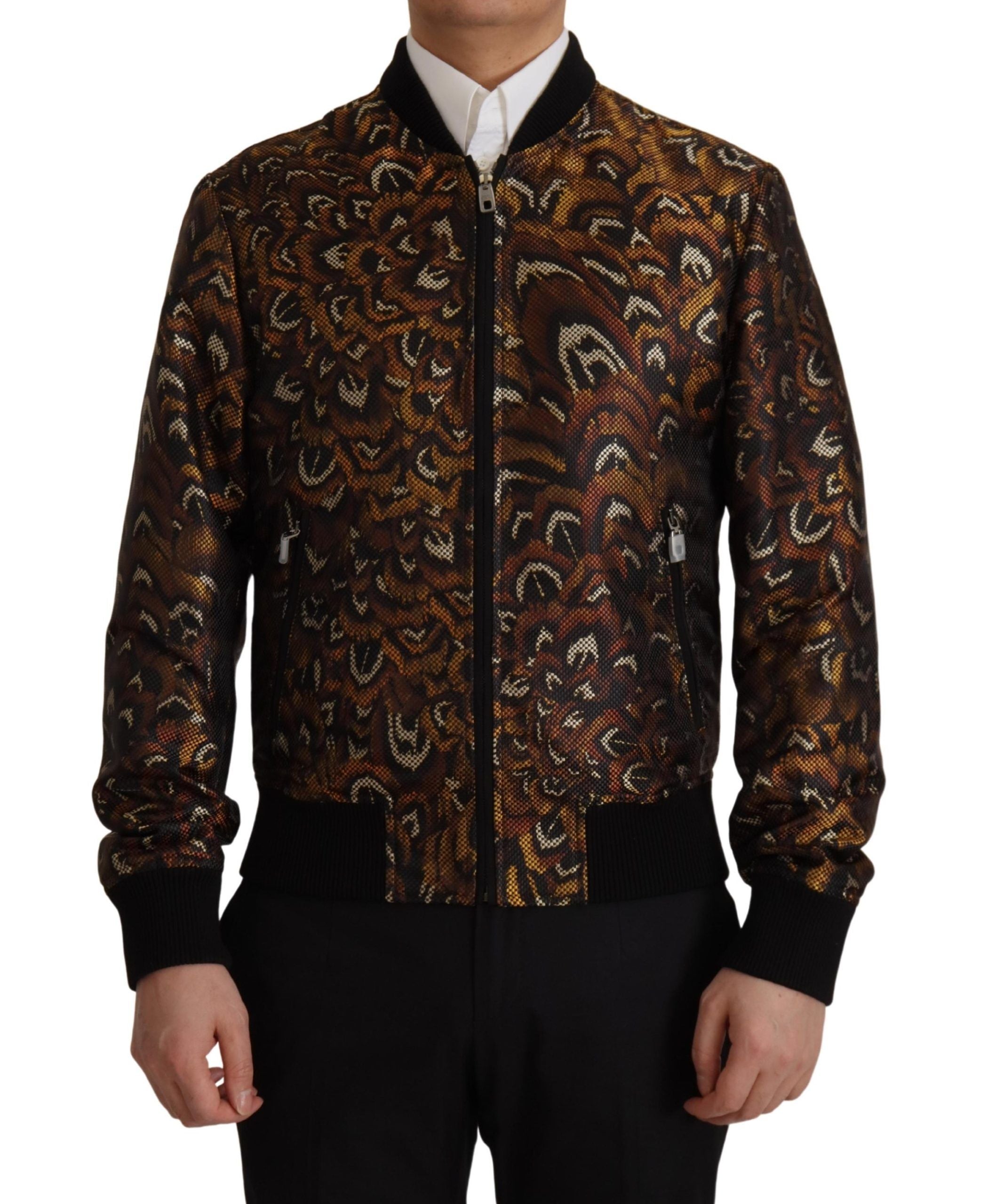 Dolce &amp; Gabbana Veste blouson marron élégante