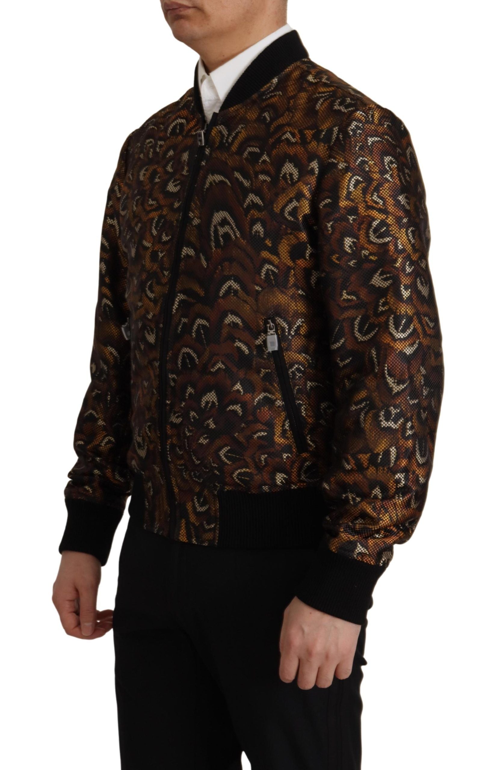 Dolce &amp; Gabbana Veste blouson marron élégante