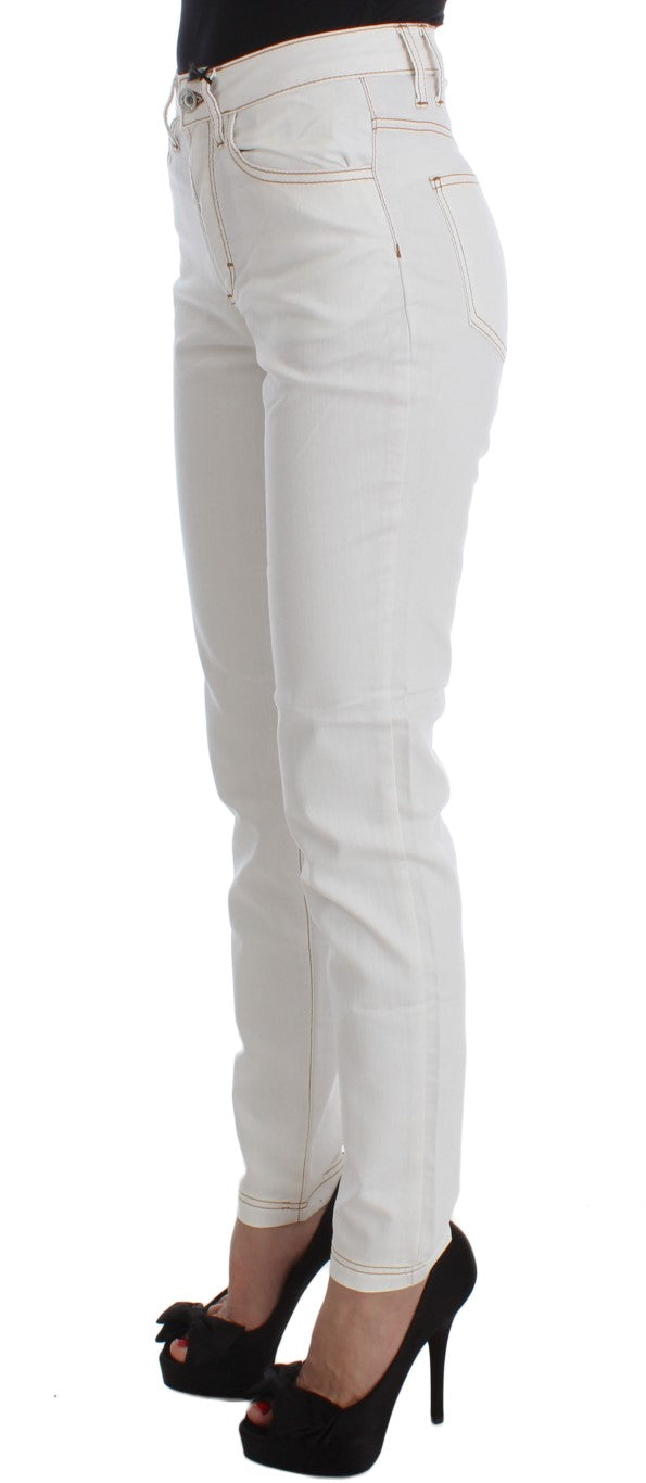 Cavalli Chic Jean Slim Blanc