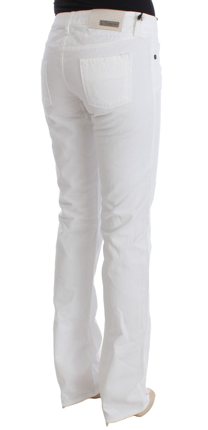 Costume National Chic Jean Slim Fit en Coton Blanc