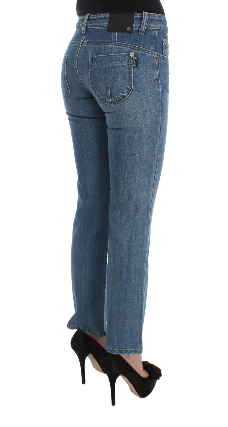 Costume National Chic Slim Fit Blue Jeans for the Modern Woman