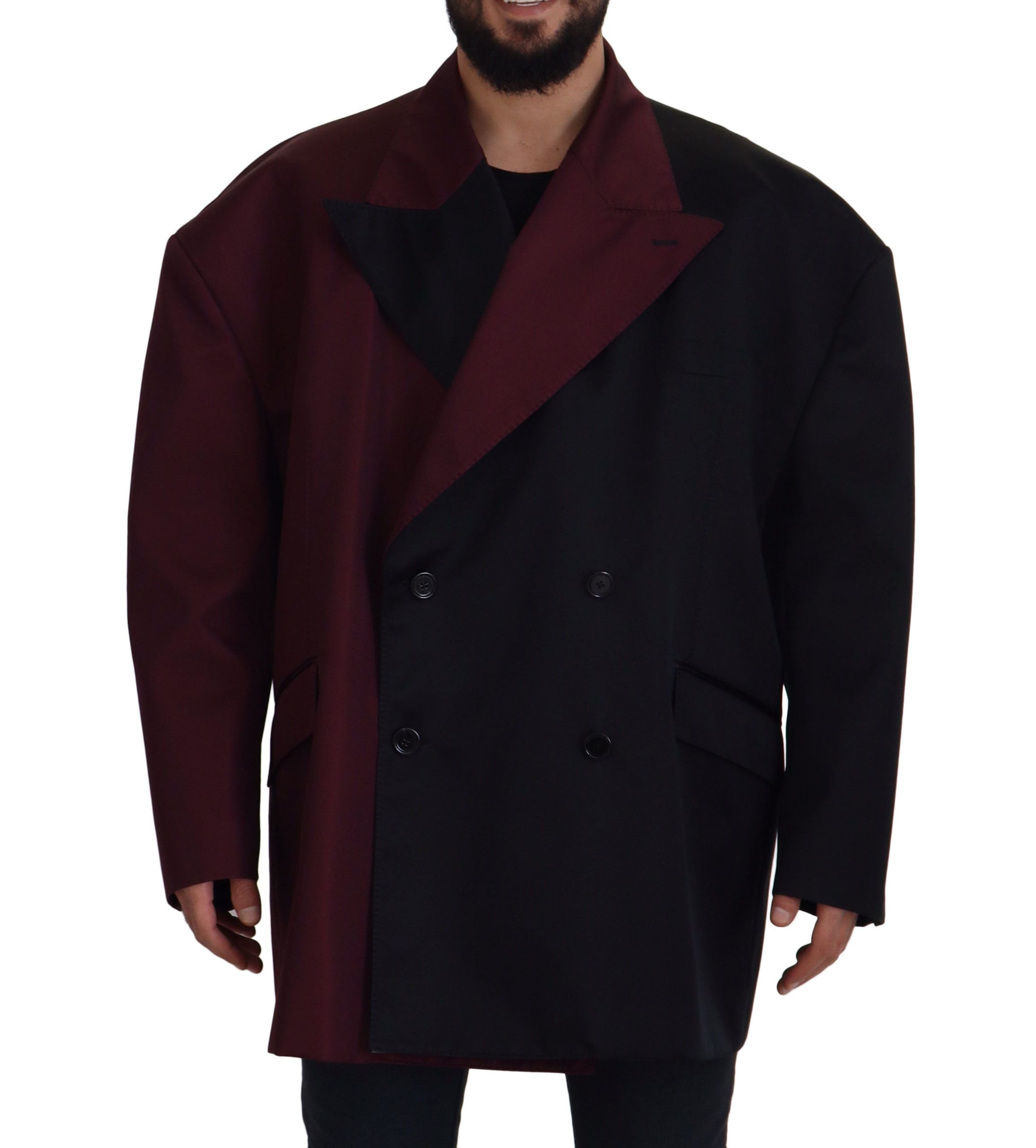 Dolce &amp; Gabbana Veste élégante à double boutonnage bordeaux