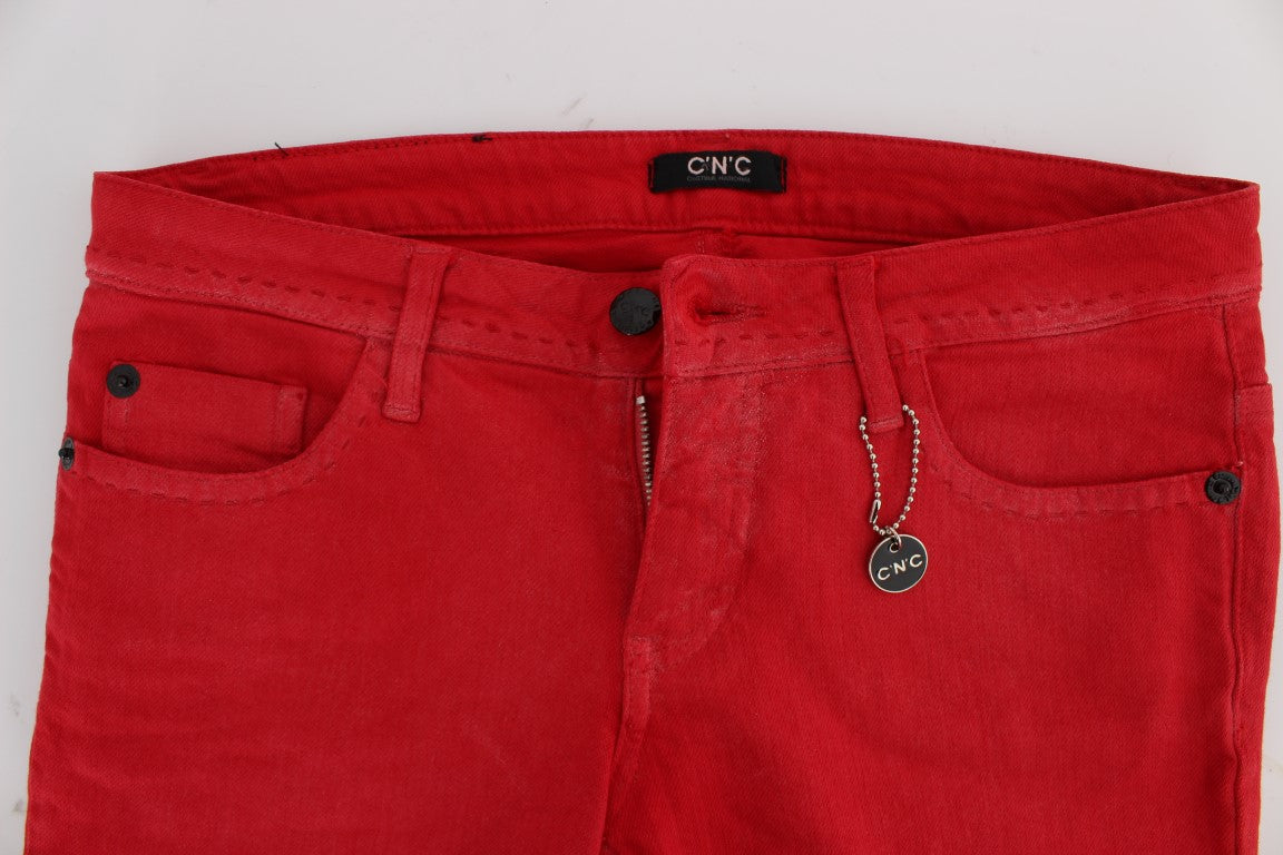 Costume National Chic Jean Slim Rouge