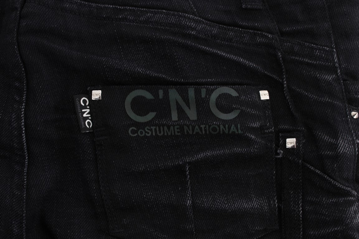 Costume National Jean noir élégant, coupe ample, pour les créateurs de tendances