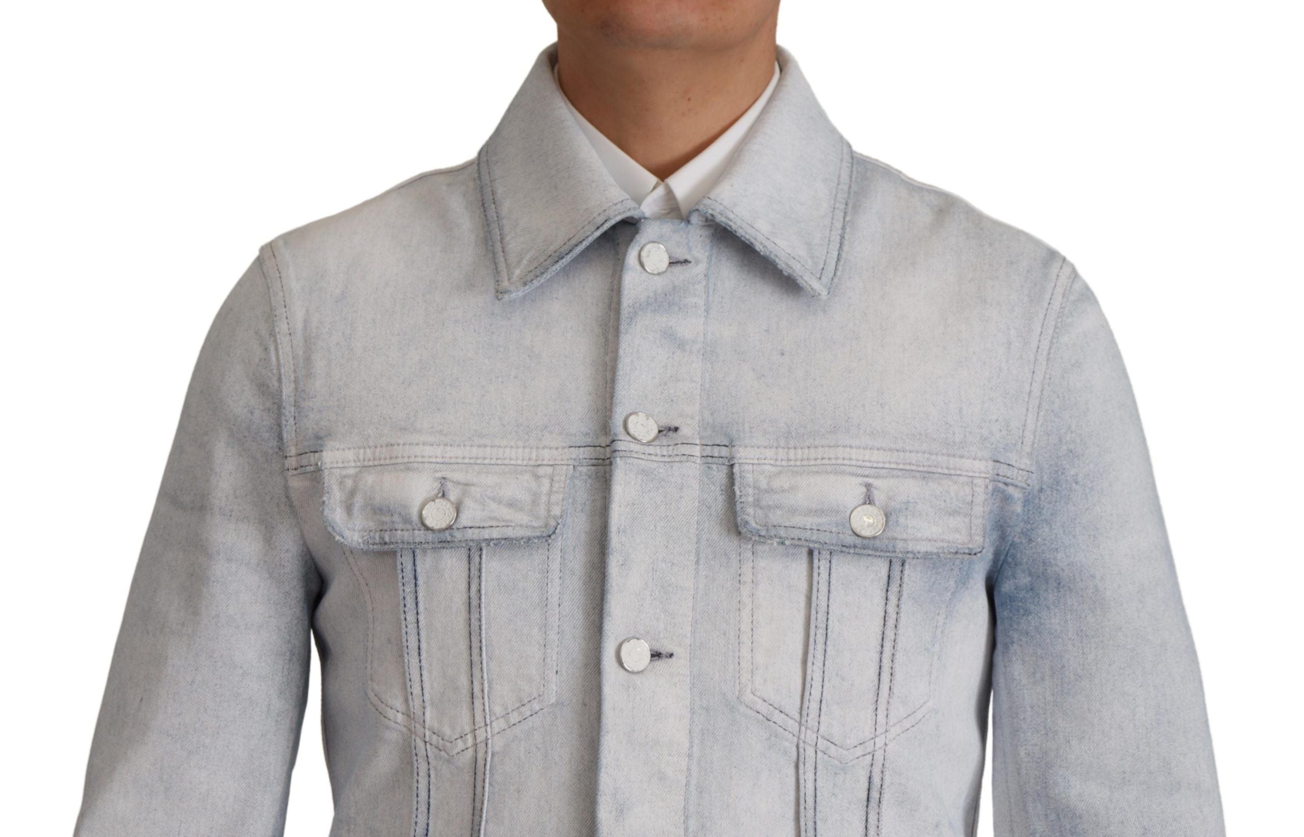 Dolce &amp; Gabbana Veste en jean bleu clair élégante