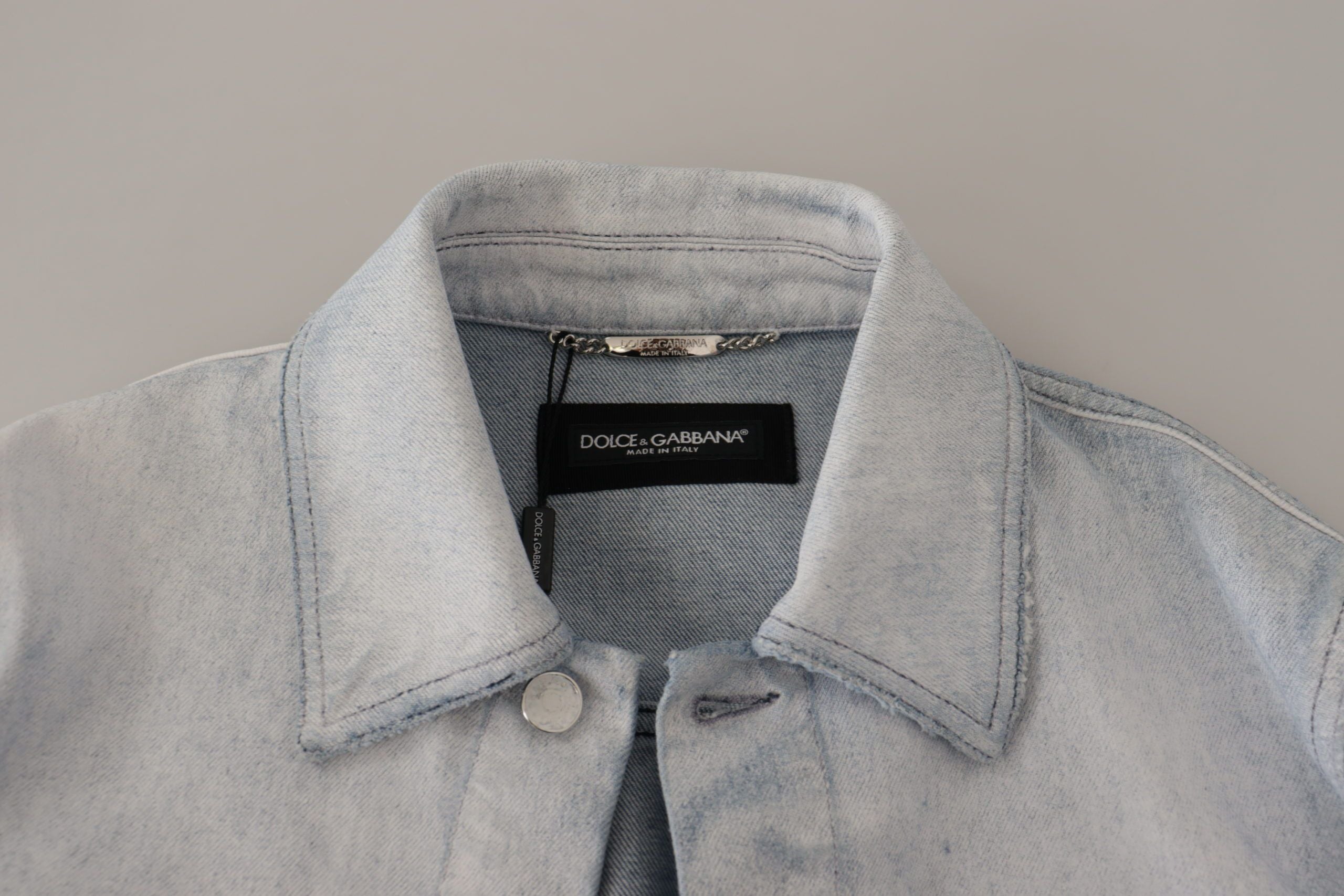 Dolce &amp; Gabbana Veste en jean bleu clair élégante