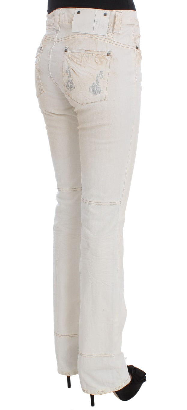 Costume National Chic - Jean slim blanc de créateur