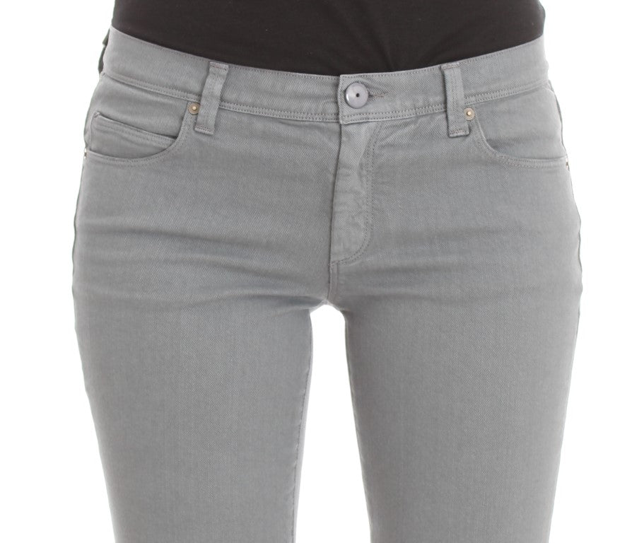 Ermanno Scervino Jean bootcut slim en coton mélangé bleu