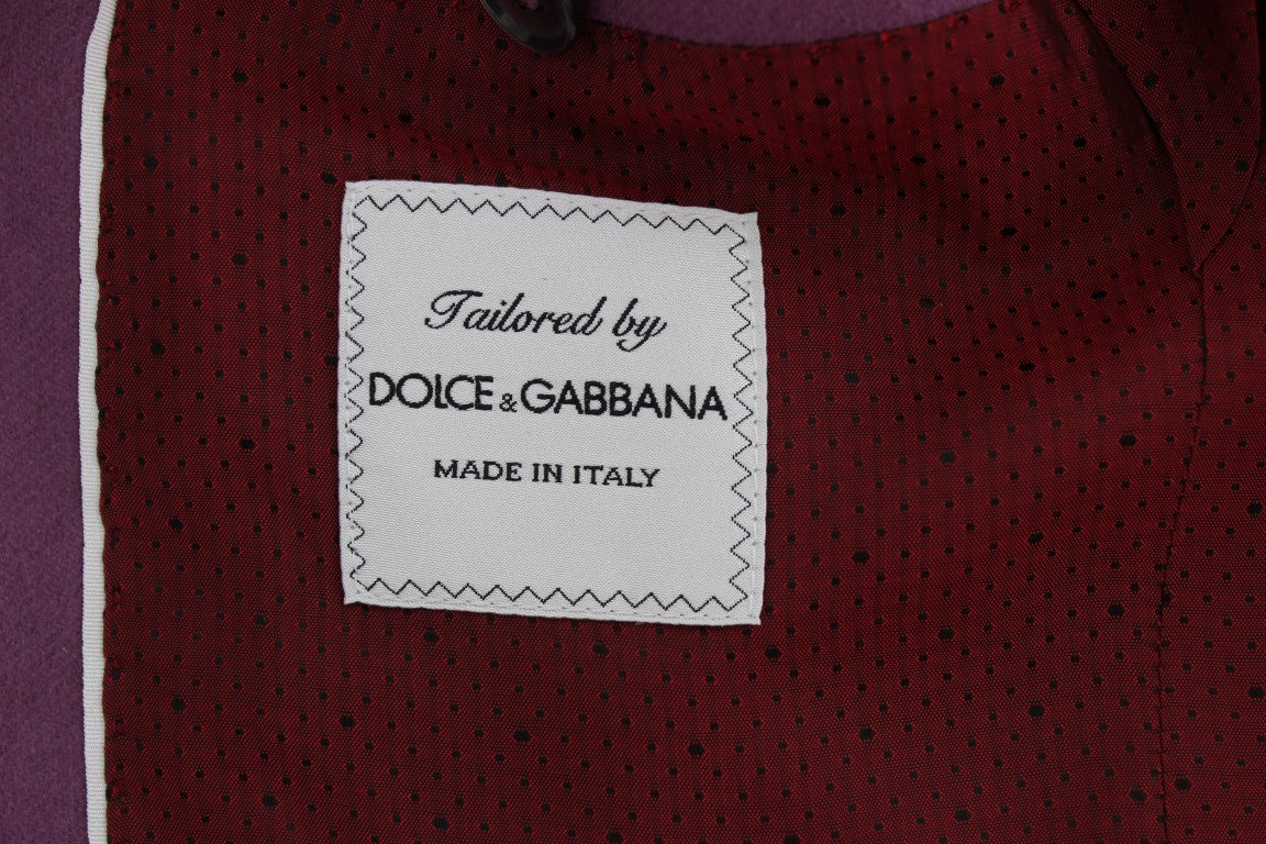 Dolce &amp; Gabbana Blazer violet élégant en mélange de cachemire et de soie