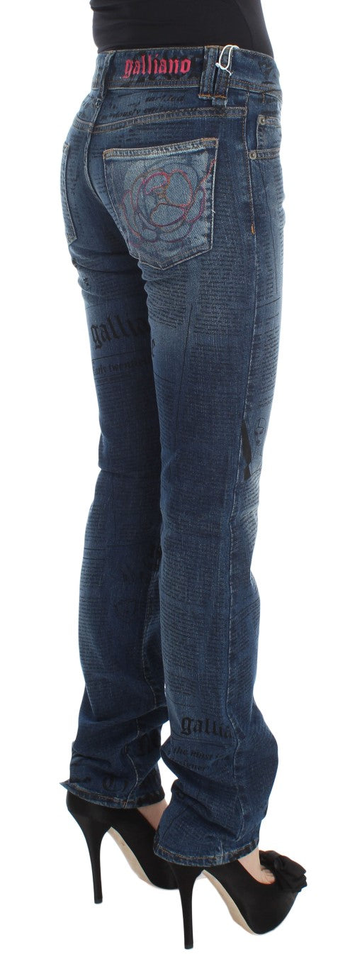 Jean en denim bootcut slim élégant John Galliano