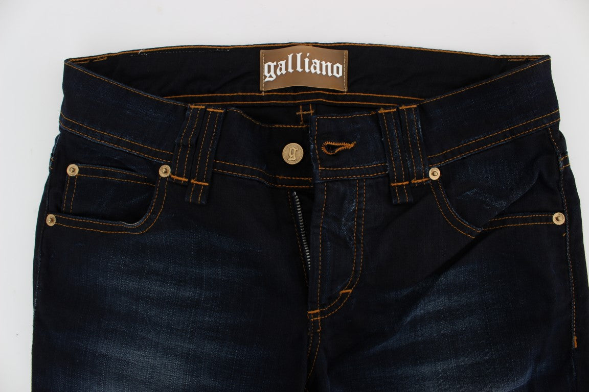 Jean de créateur élégant coupe slim John Galliano