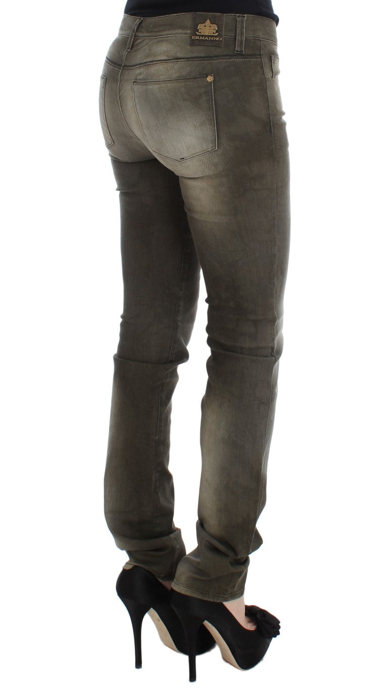 Ermanno Scervino Denim italien coupe slim gris chic