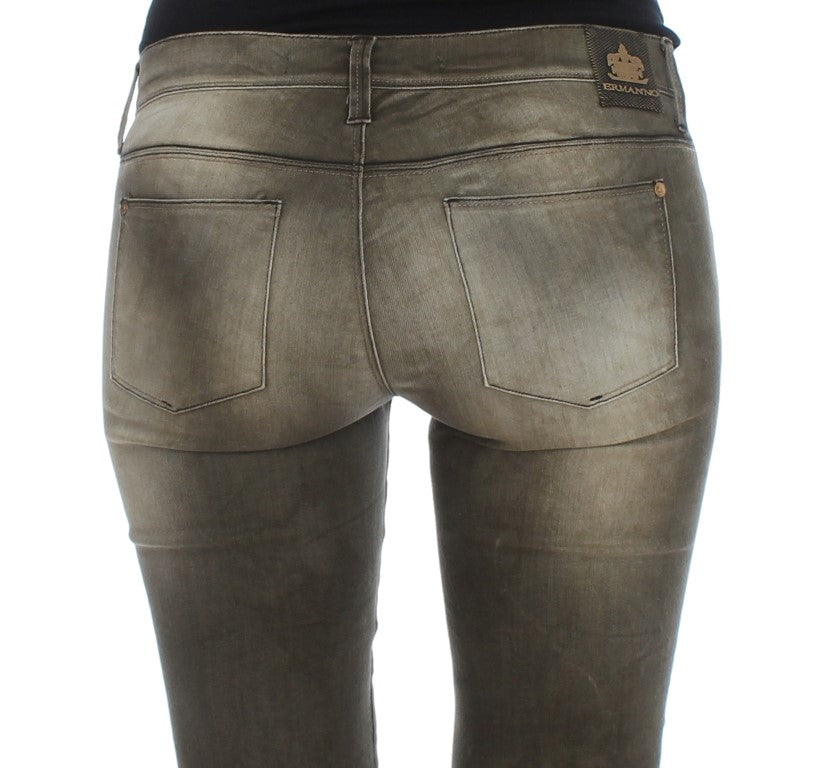 Ermanno Scervino Denim italien coupe slim gris chic