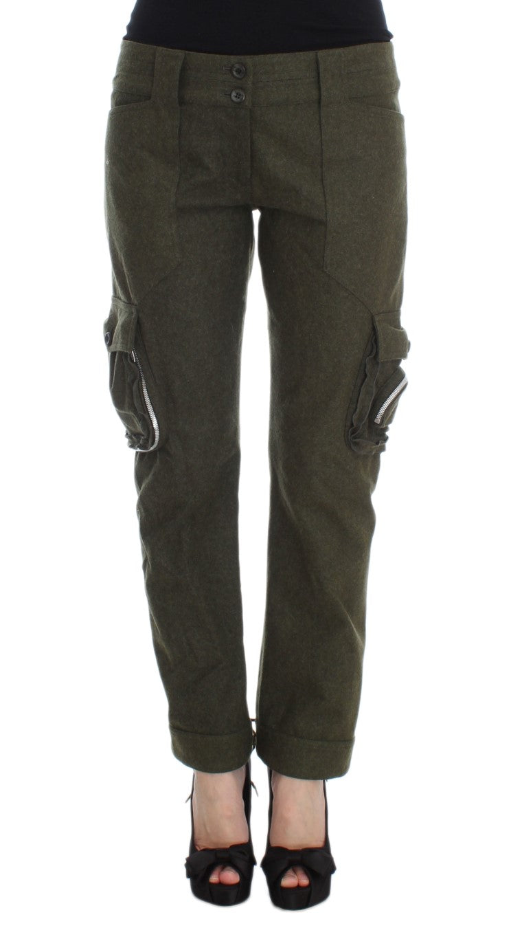 Ermanno Scervino Pantalon cargo vert chic pour un style sans effort