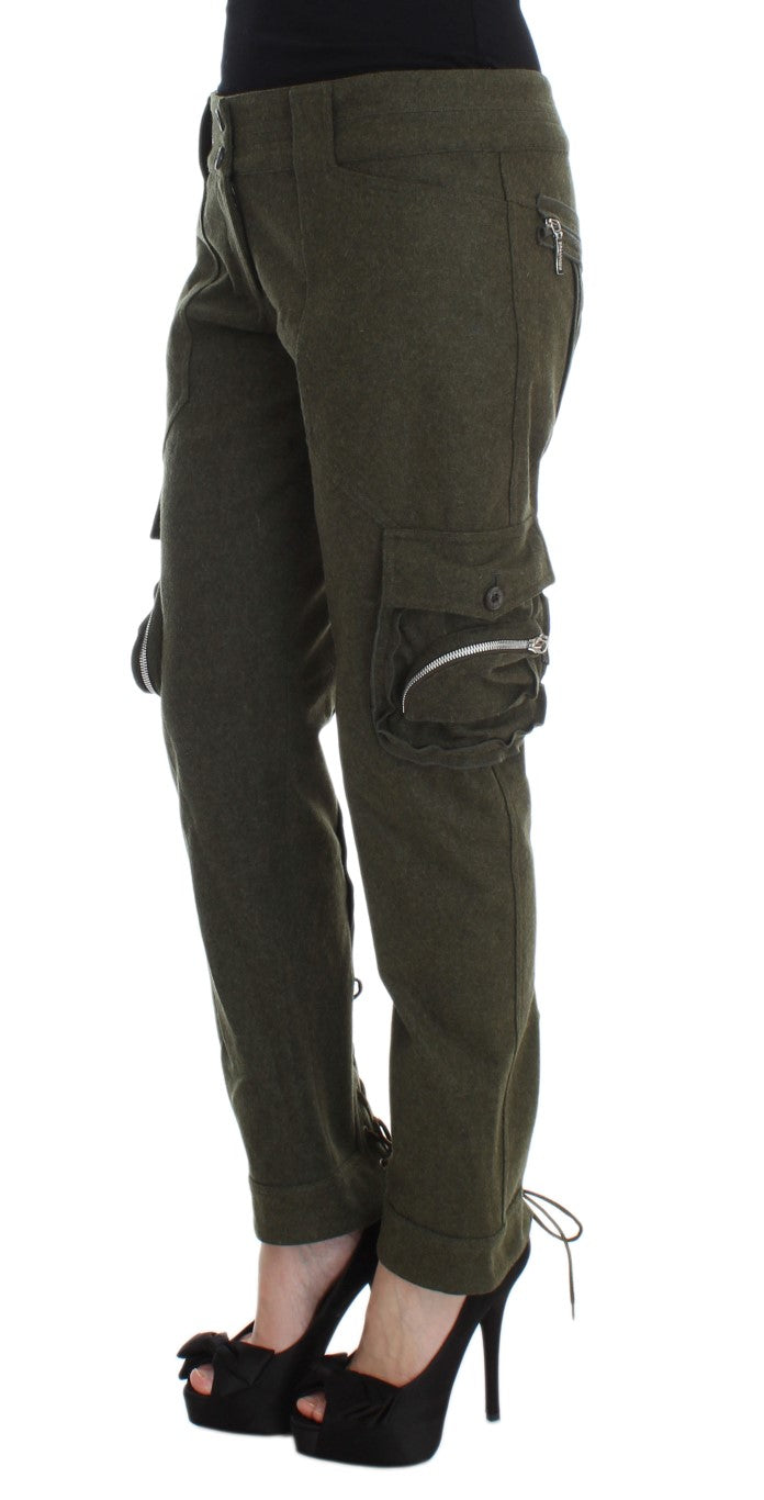 Ermanno Scervino Pantalon cargo vert chic pour un style sans effort