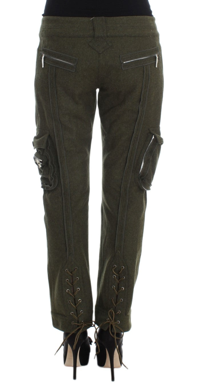 Ermanno Scervino Pantalon cargo vert chic pour un style sans effort