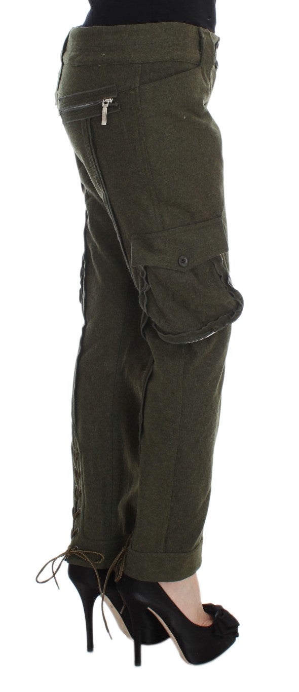 Ermanno Scervino Pantalon cargo vert chic pour un style sans effort