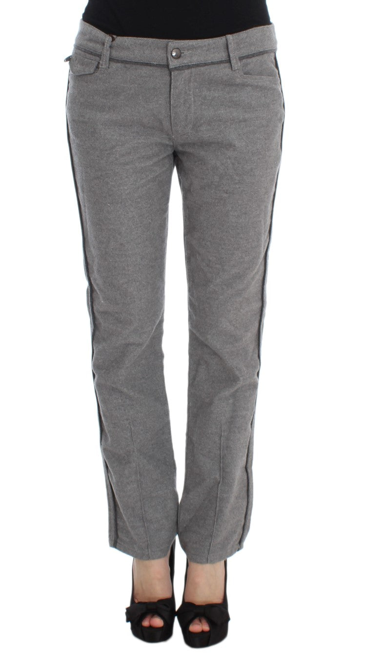 Ermanno Scervino Pantalon chic décontracté en coton gris