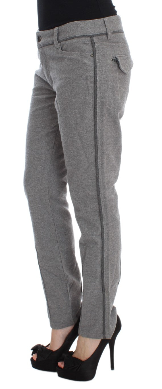 Ermanno Scervino Pantalon chic décontracté en coton gris