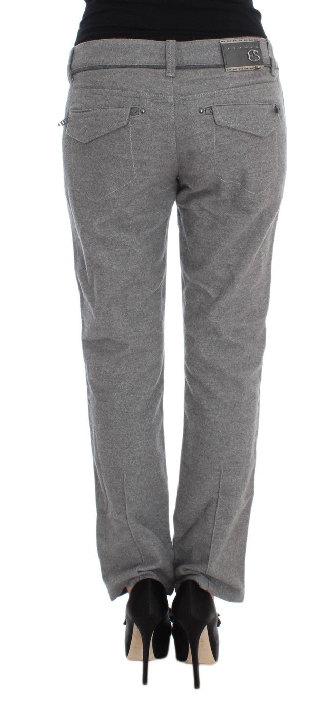 Ermanno Scervino Pantalon chic décontracté en coton gris