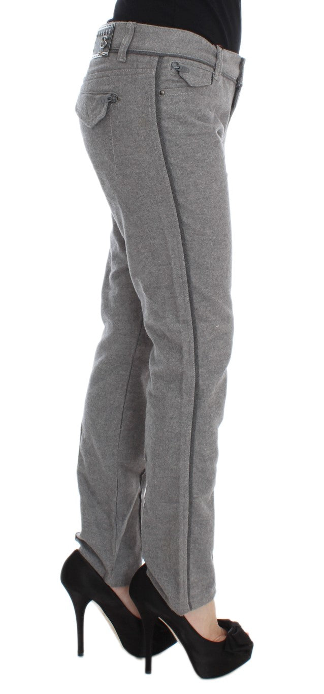 Ermanno Scervino Pantalon chic décontracté en coton gris