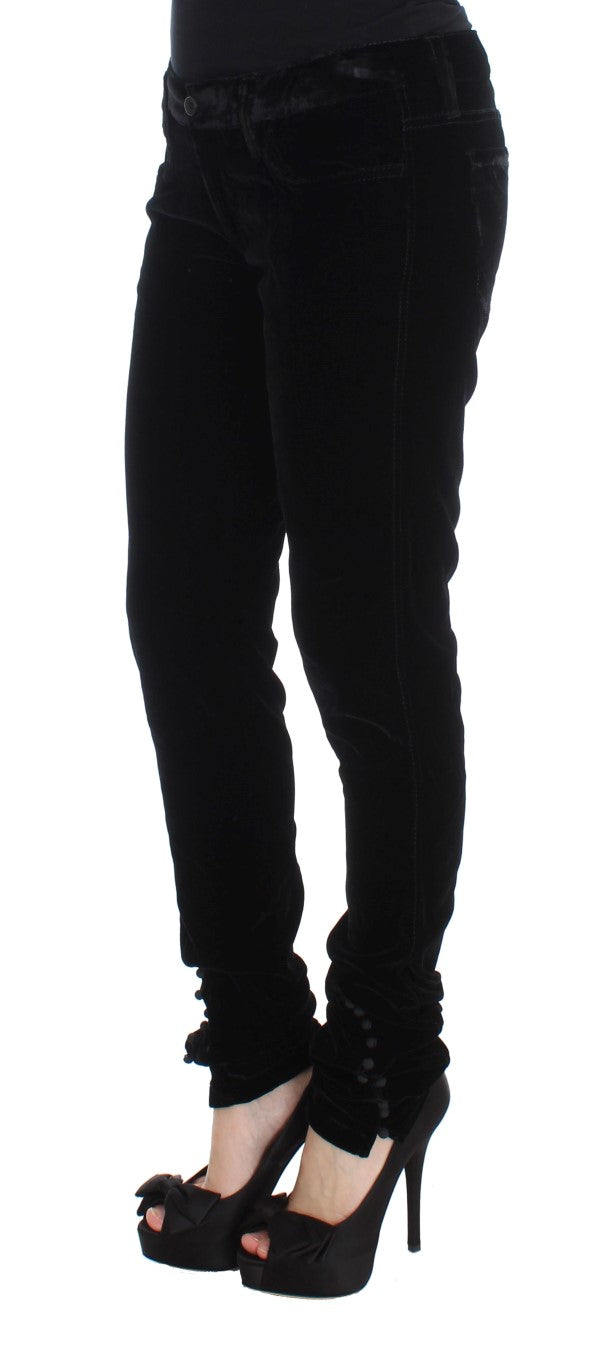 Ermanno Scervino Pantalon slim noir élégant