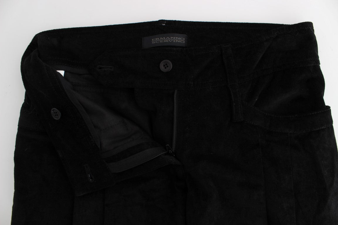 Ermanno Scervino Jean chic en coton à jambe large noir