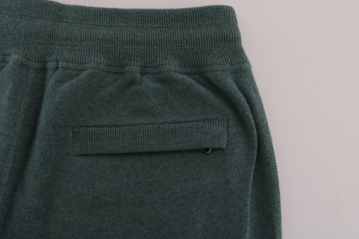 Dolce &amp; Gabbana Pantalon de sport élégant en cachemire vert