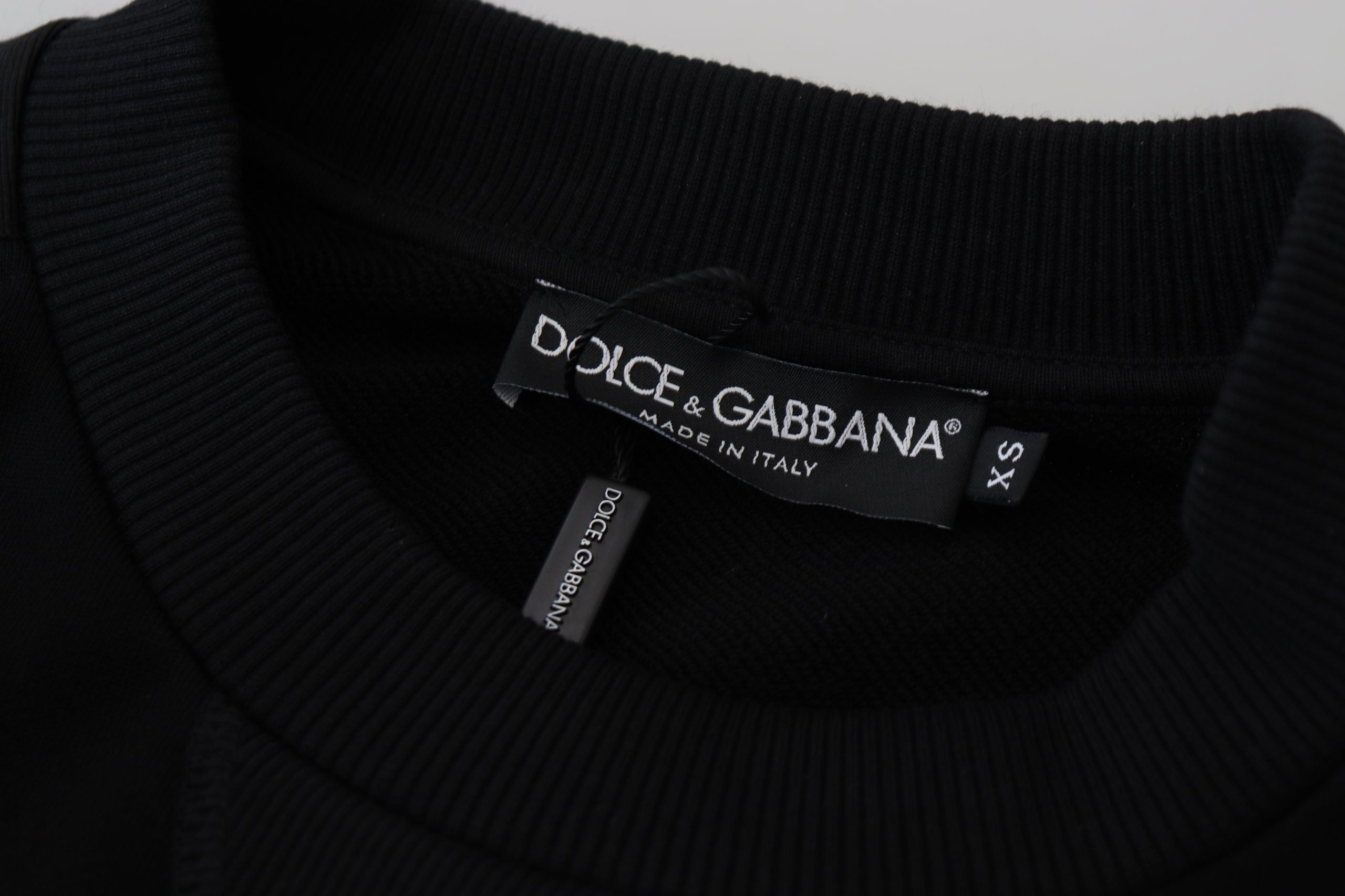 Dolce &amp; Gabbana Pull élégant à col rond en coton mélangé