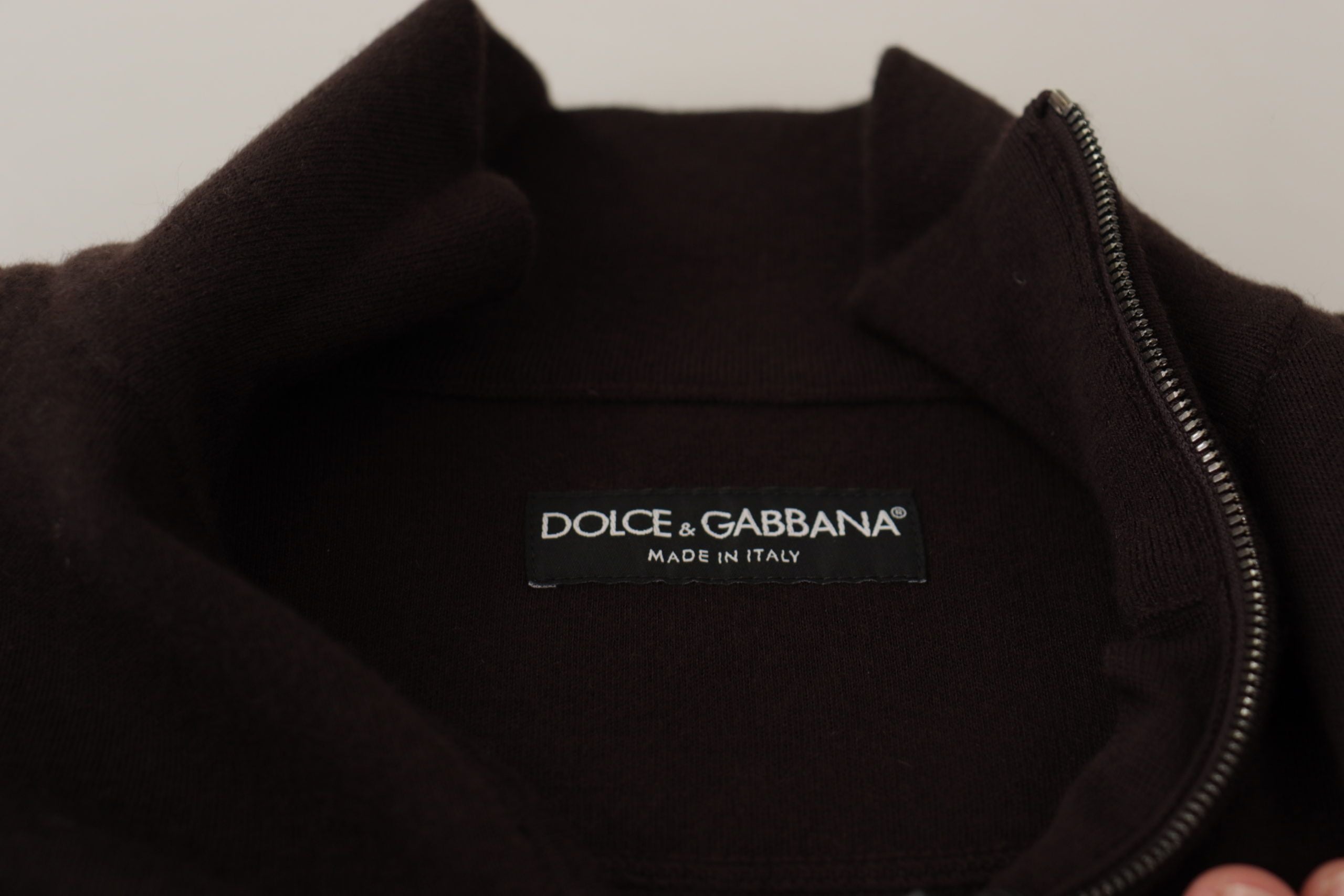 Dolce &amp; Gabbana Pull élégant en cachemire à fermeture éclair