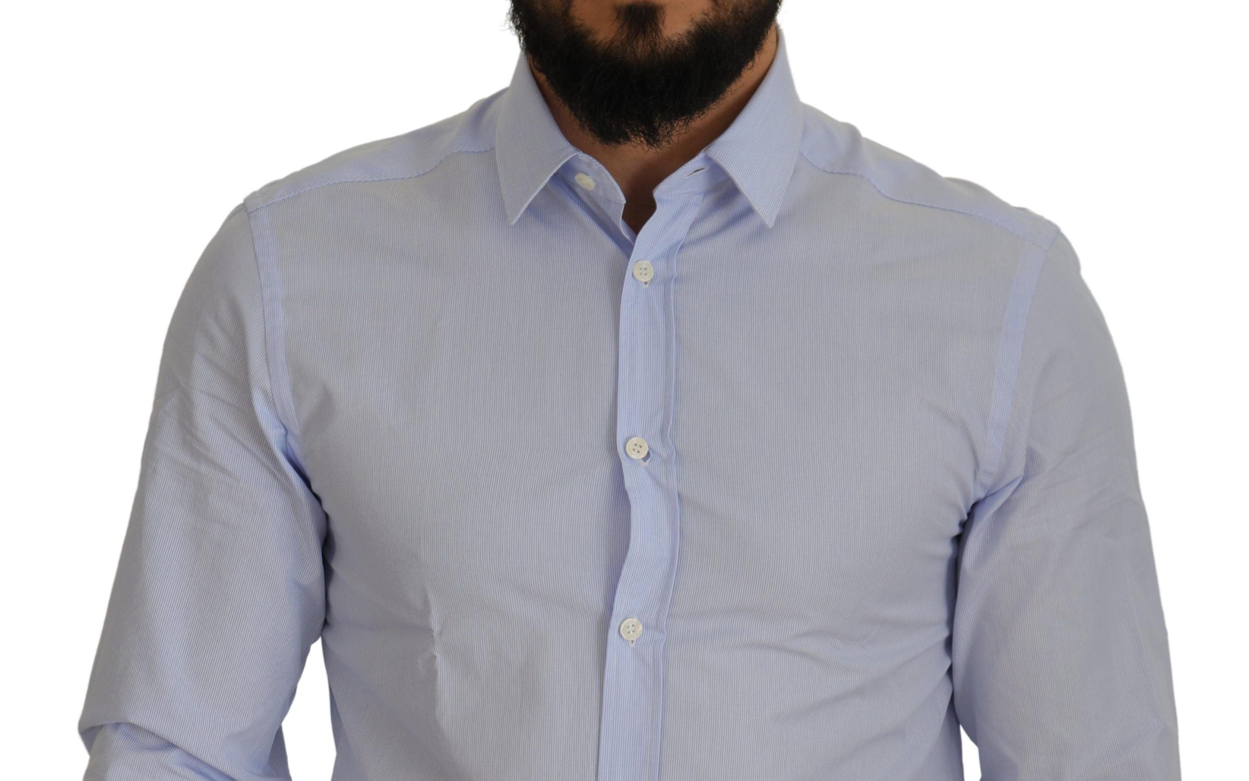 Versace Collection Elegant Light Blue Dress Shirt