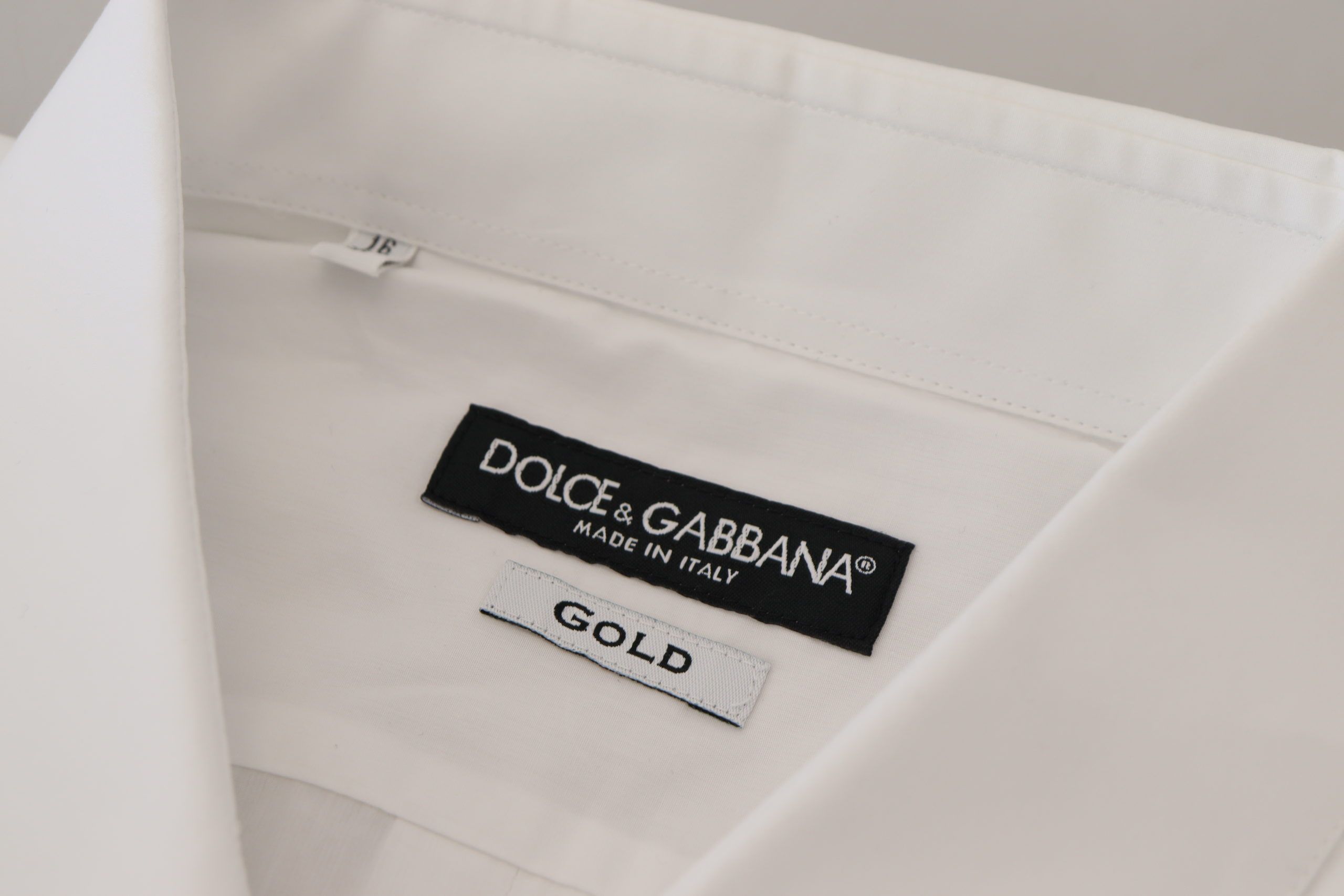 Dolce &amp; Gabbana Chemise habillée élégante en plumes de paon blanche