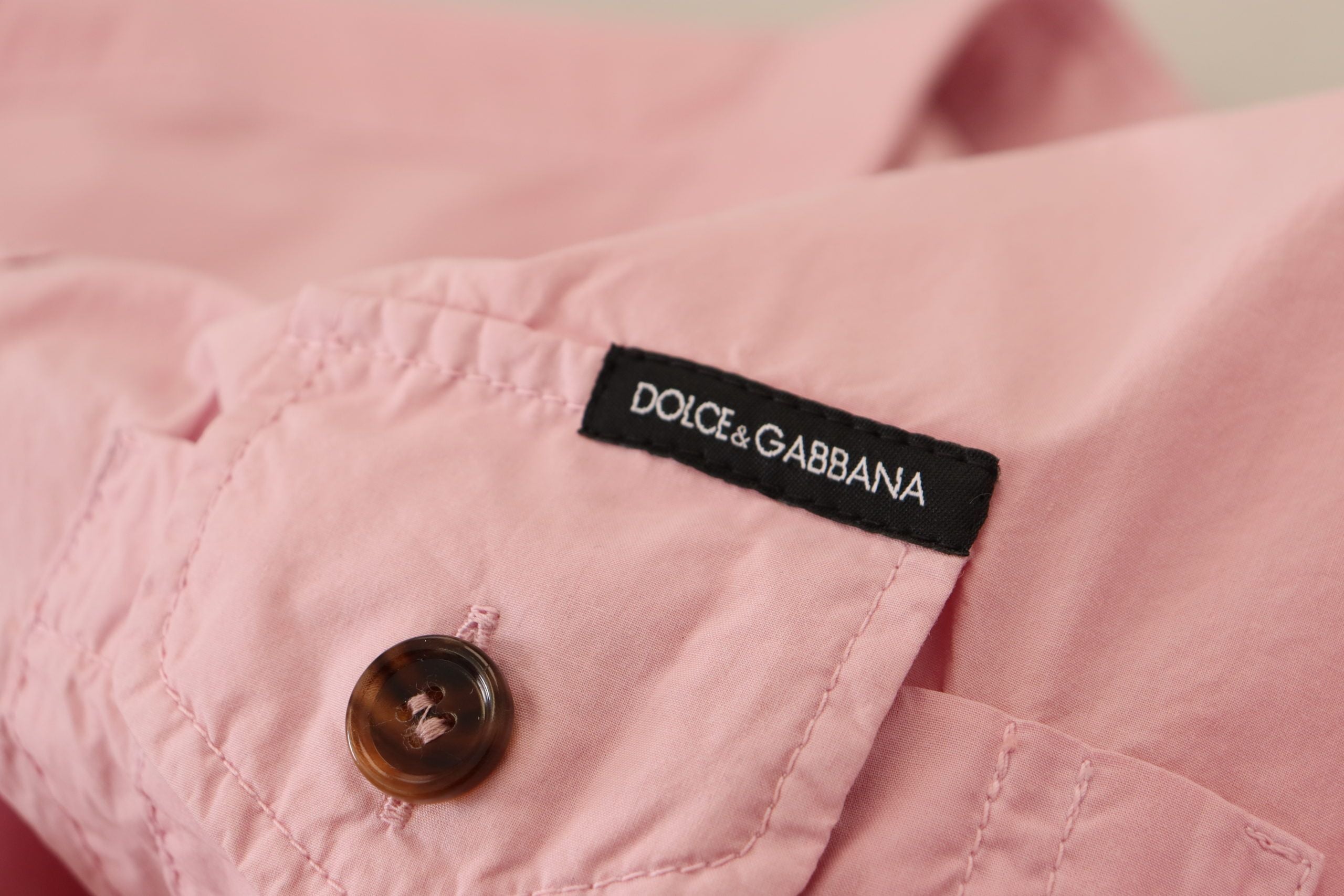 Dolce &amp; Gabbana Chemise décontractée en coton rose élégante