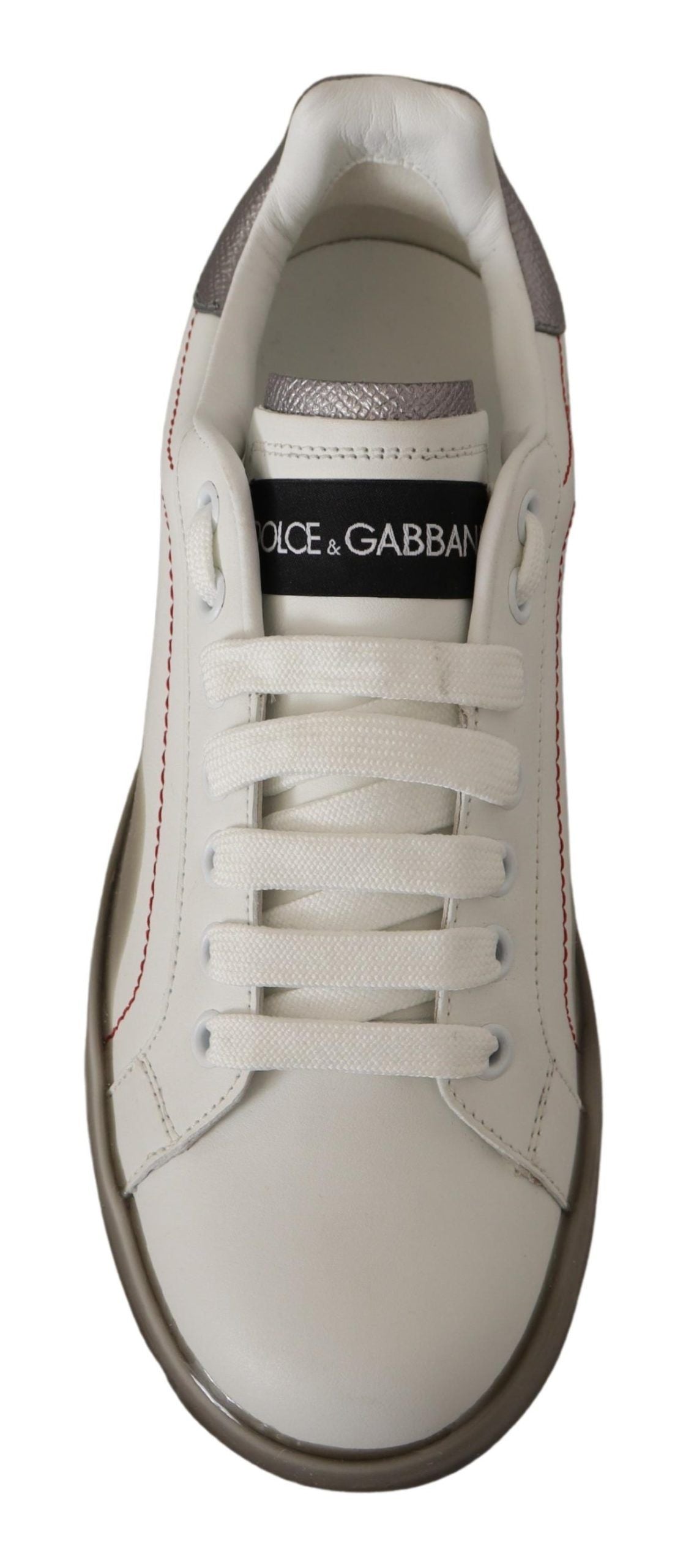 Dolce &amp; Gabbana Baskets élégantes en cuir blanc