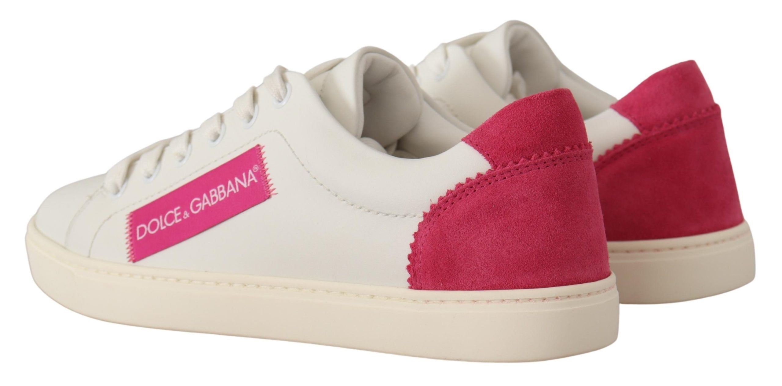 Dolce &amp; Gabbana Baskets basses élégantes en cuir blanc