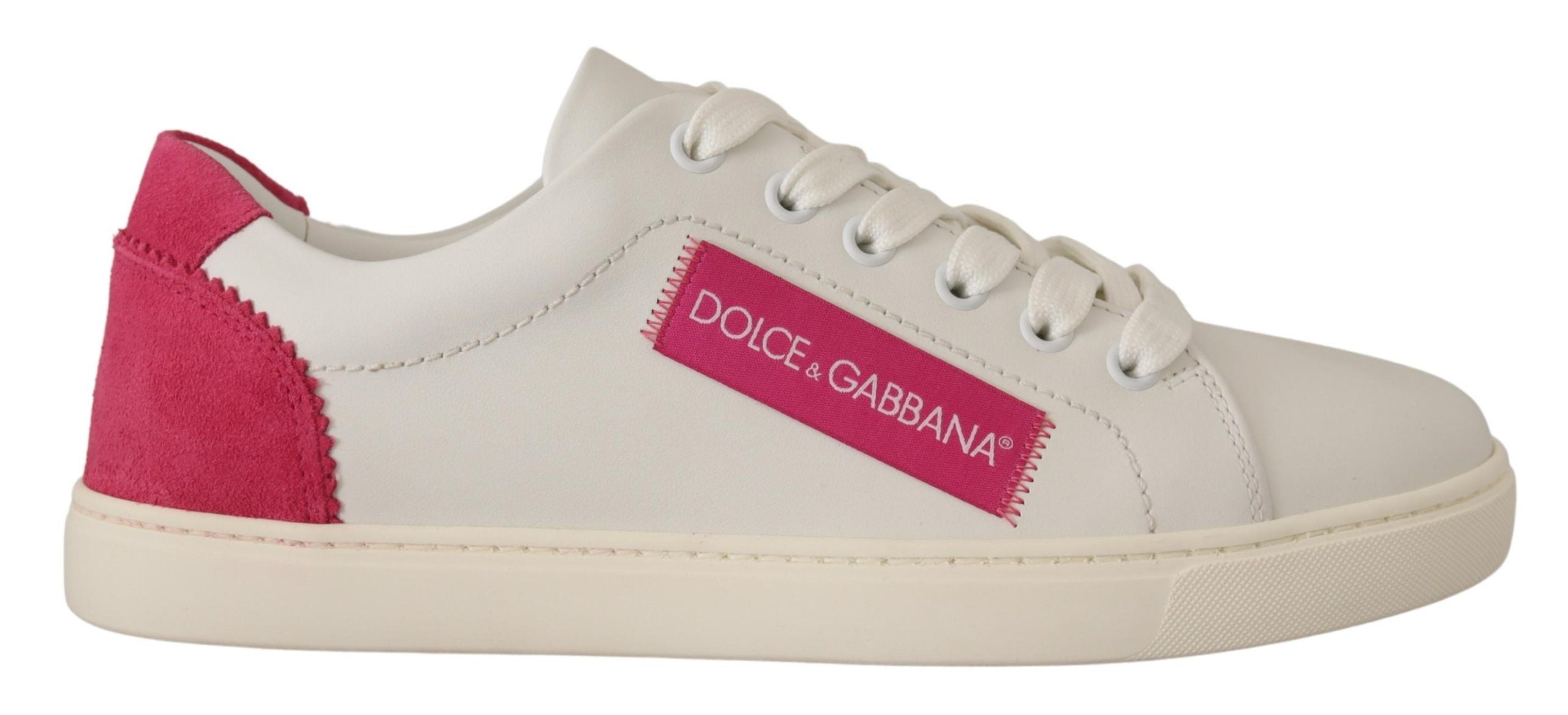 Dolce &amp; Gabbana Baskets basses élégantes en cuir blanc