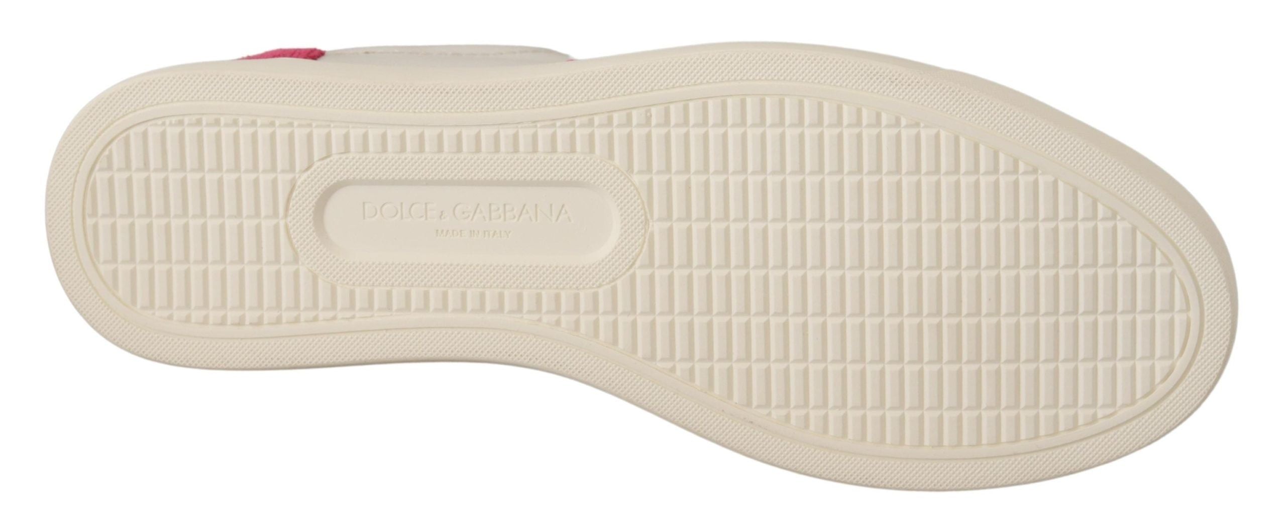 Dolce &amp; Gabbana Baskets basses élégantes en cuir blanc