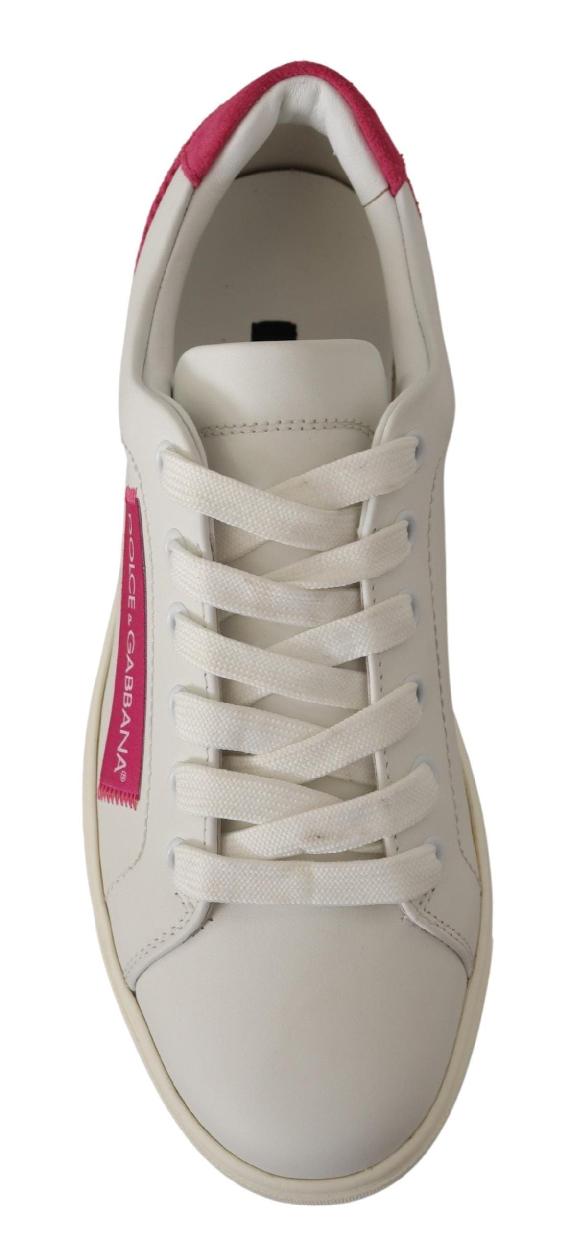 Dolce &amp; Gabbana Baskets basses élégantes en cuir blanc