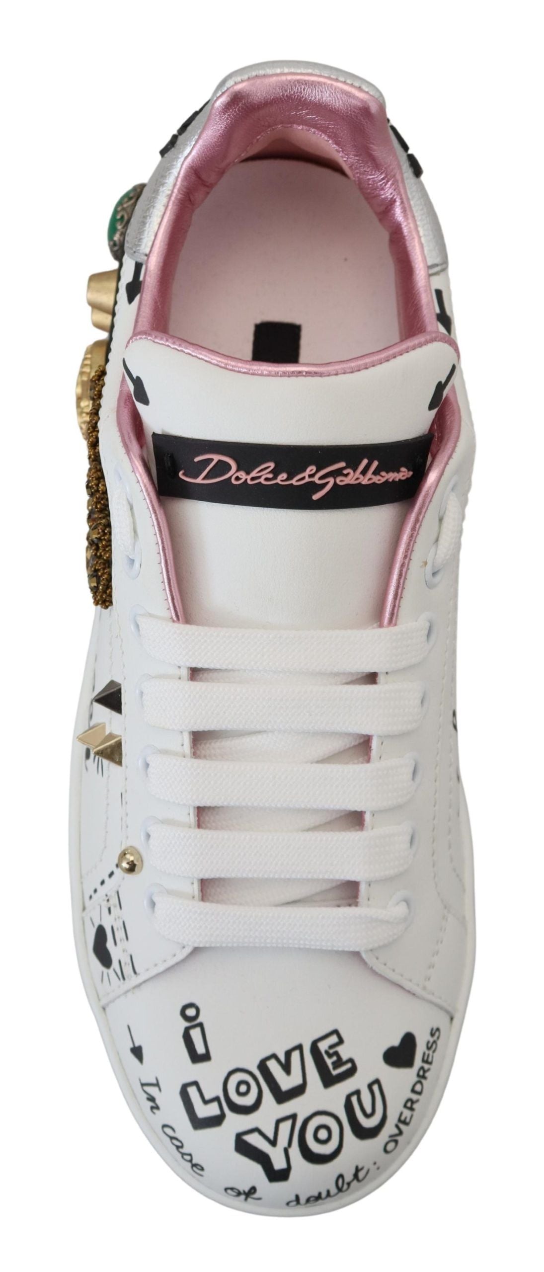 Dolce &amp; Gabbana Baskets en cuir Queen Crown Chic