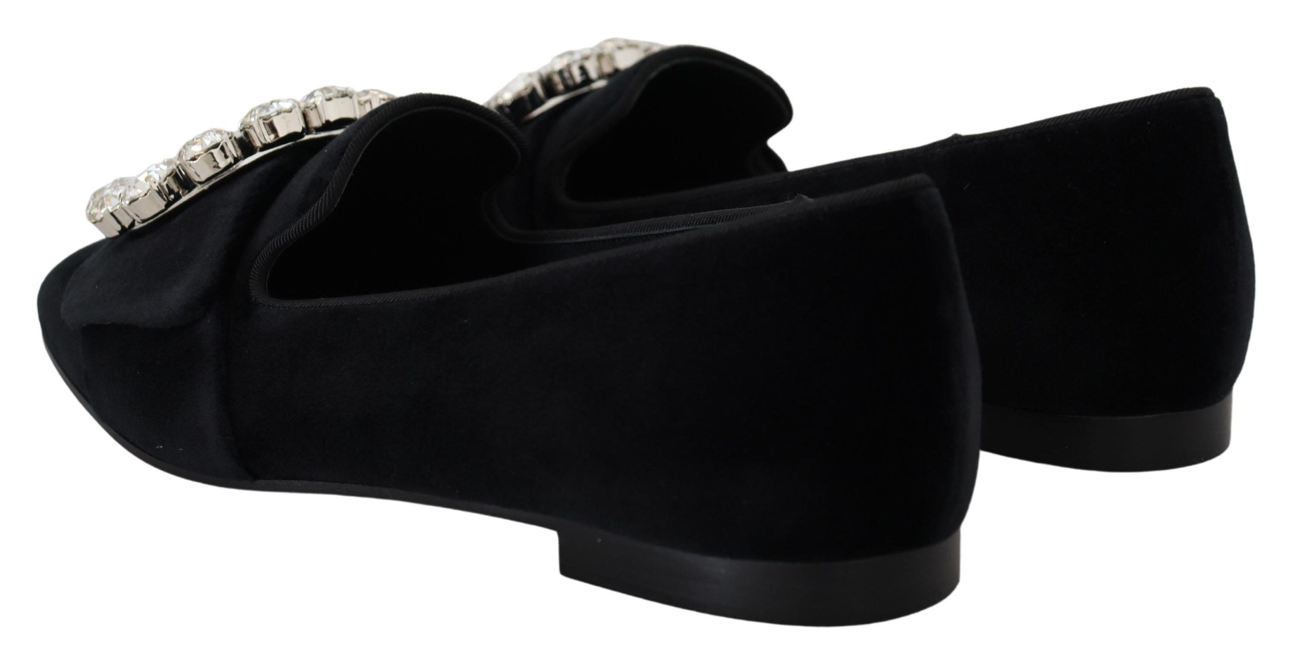 Dolce &amp; Gabbana Chic Mocassins en velours ornés de cristaux